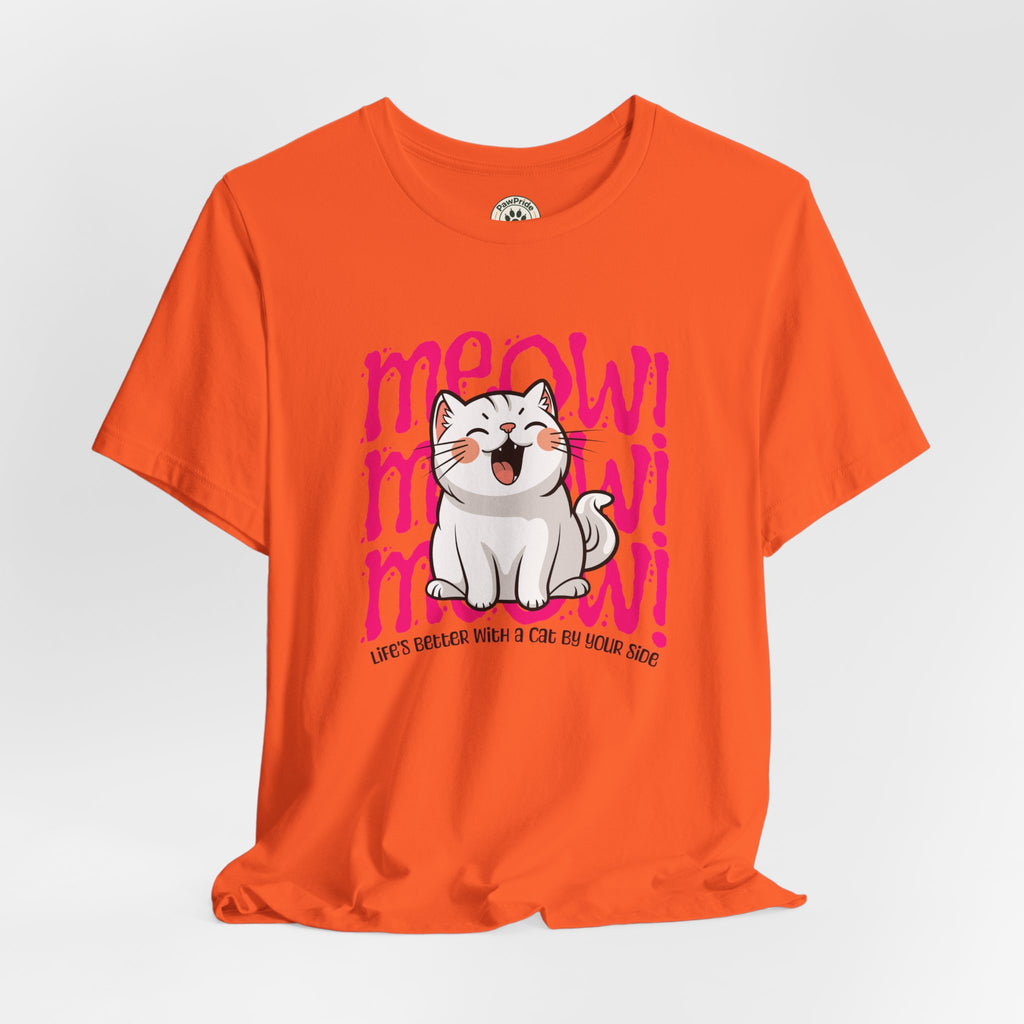 Meow Cat Graphic Tee — Cute Kawaii Cat "MEOW!" Shirt