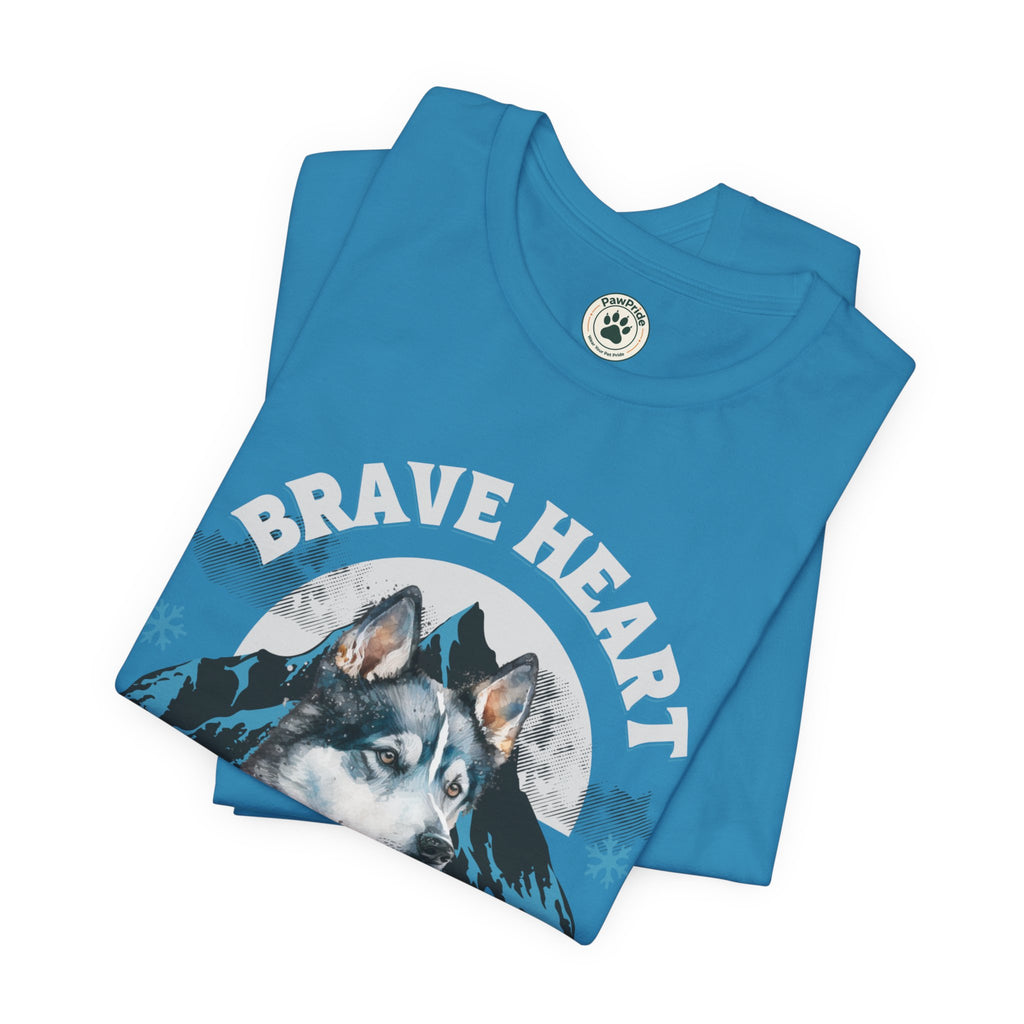 Husky T-Shirt "Brave Heart Loyal Soul" – Wildlife Mountain Graphic Tee
