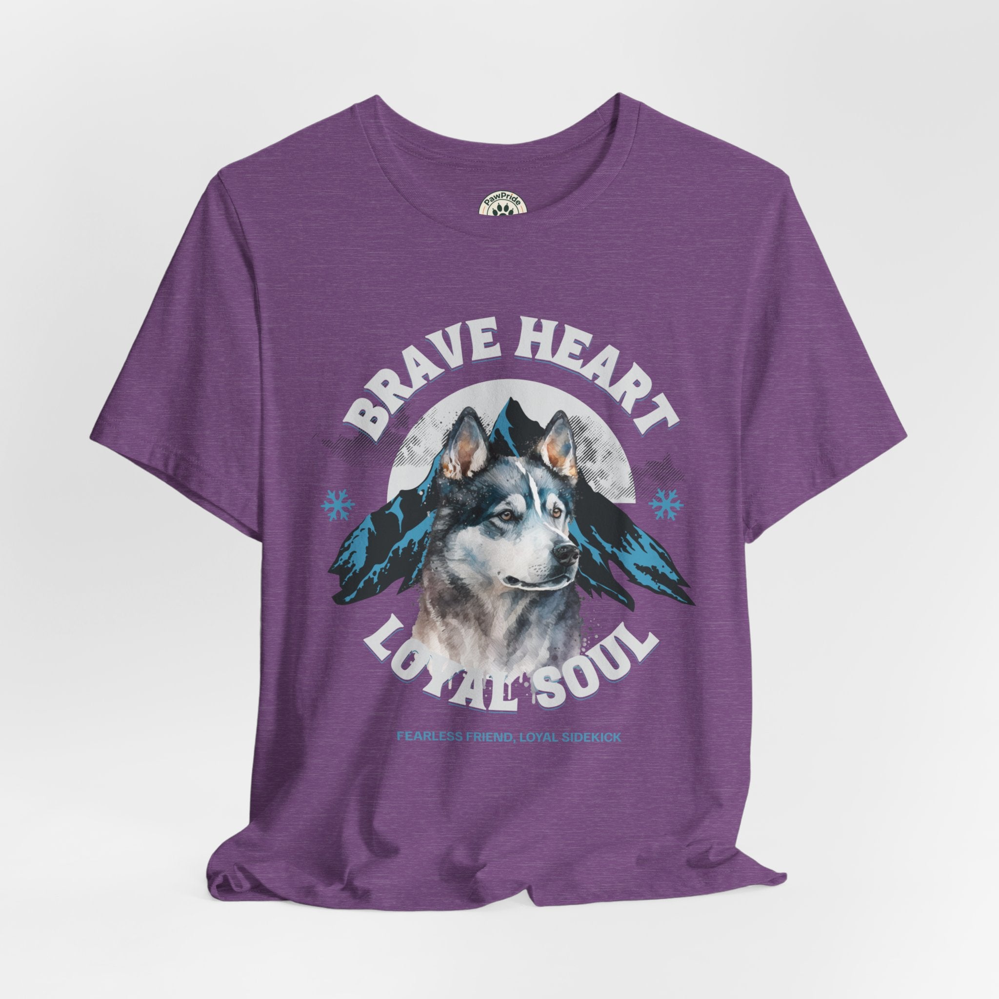 Husky T-Shirt "Brave Heart Loyal Soul" – Wildlife Mountain Graphic Tee