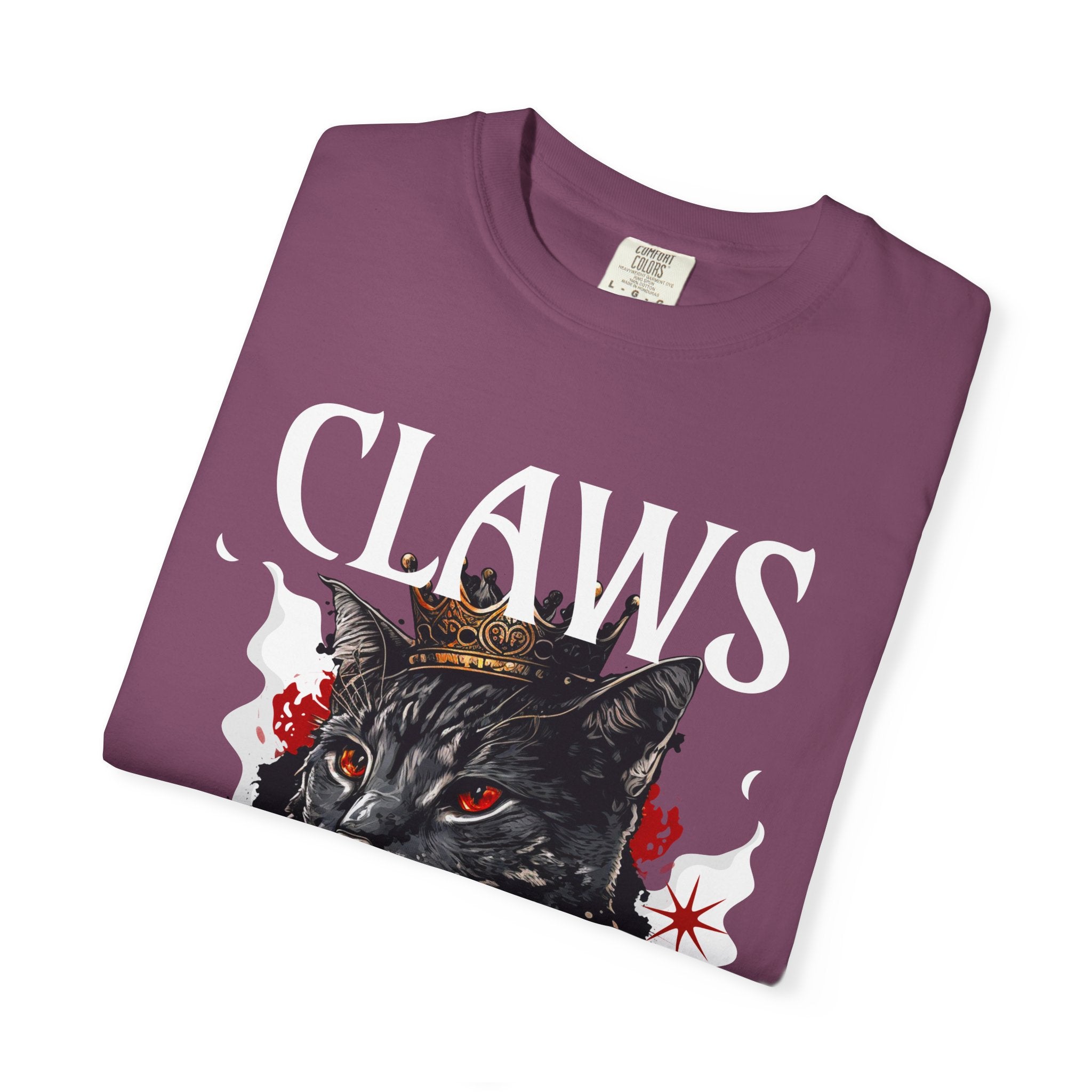 Claws Black Cat Graphic T-Shirt — Gothic Vintage Cat Tee