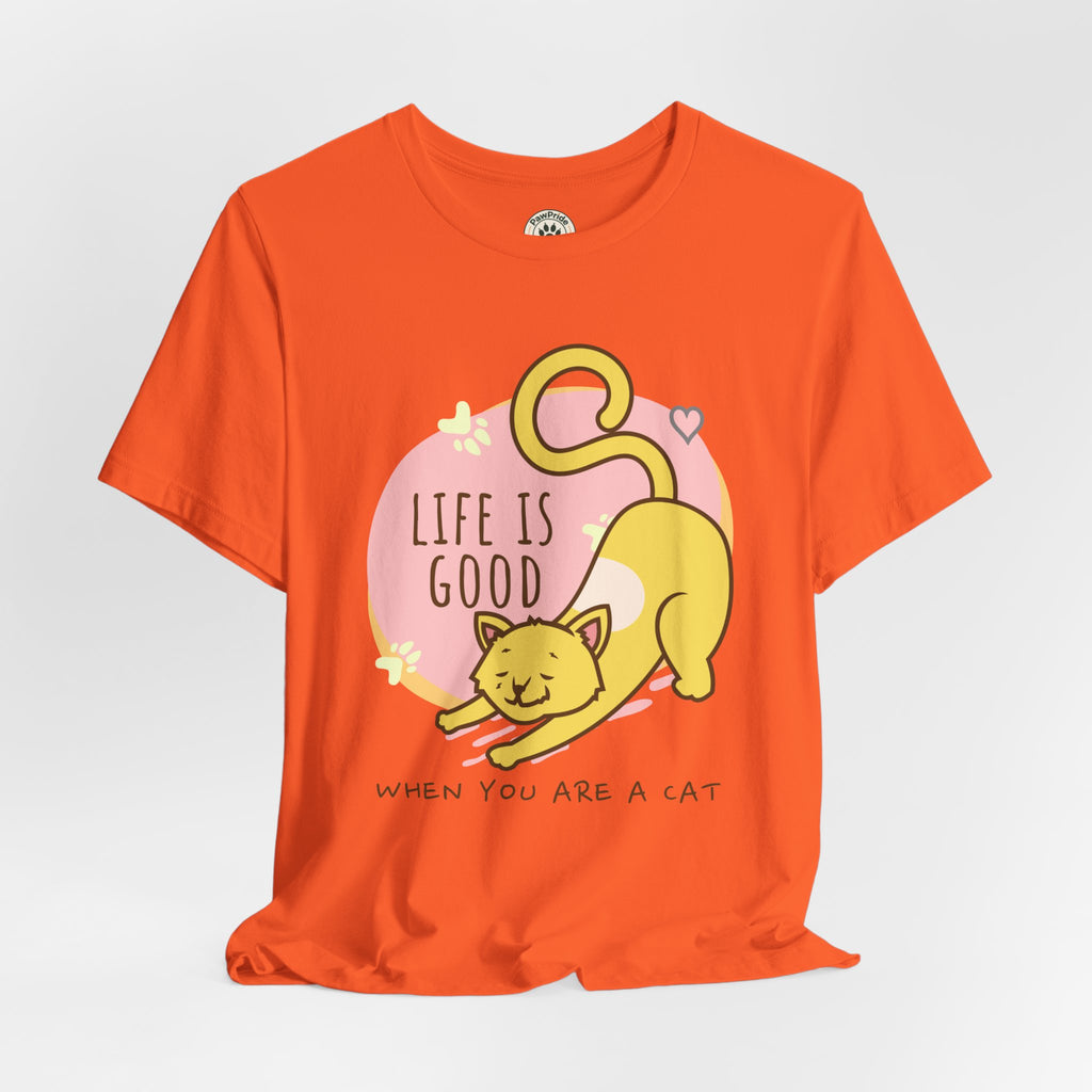 Life Is Good When You Are a Cat T-Shirt — Cute Cat Graphic Tee