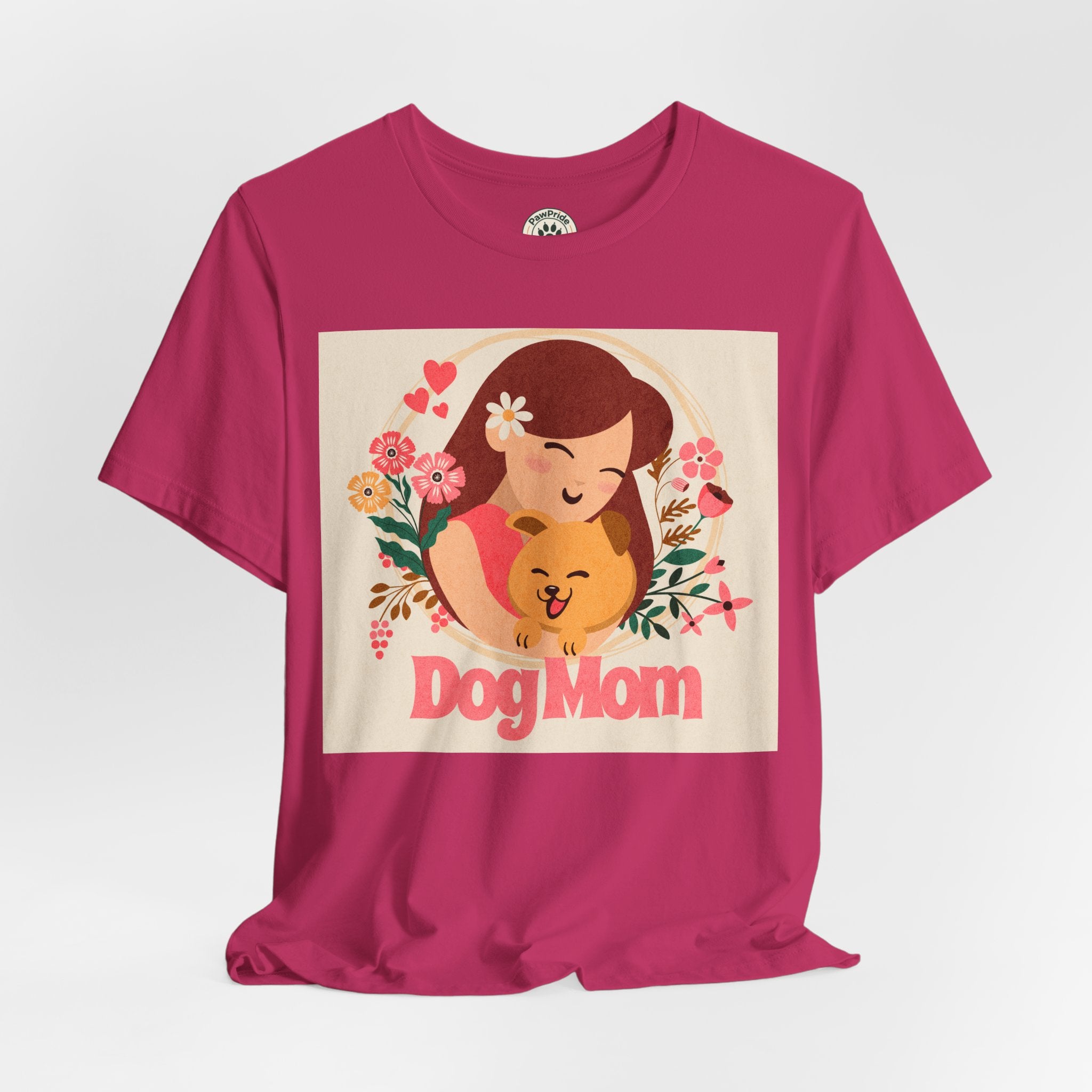 Dog Mom T-Shirt — Cute Floral Dog Mom Tee
