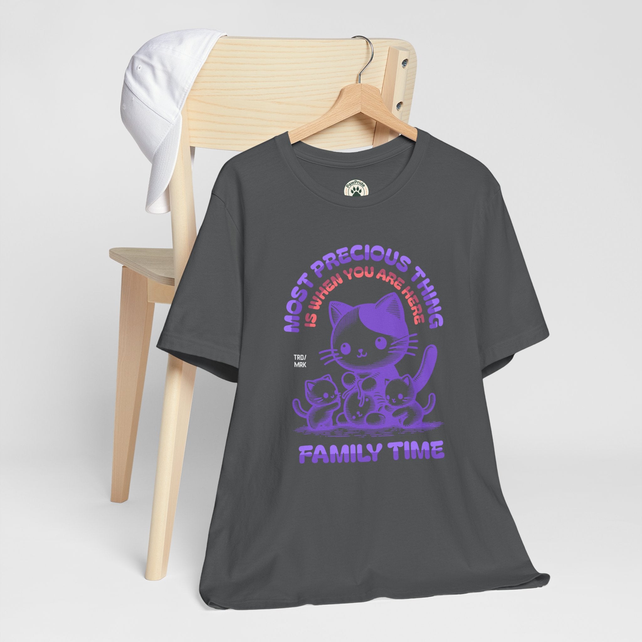 Family Time Cat Tee — "Most Precious Thing Is When You Are Here" Cute Cat Family T-Shirt