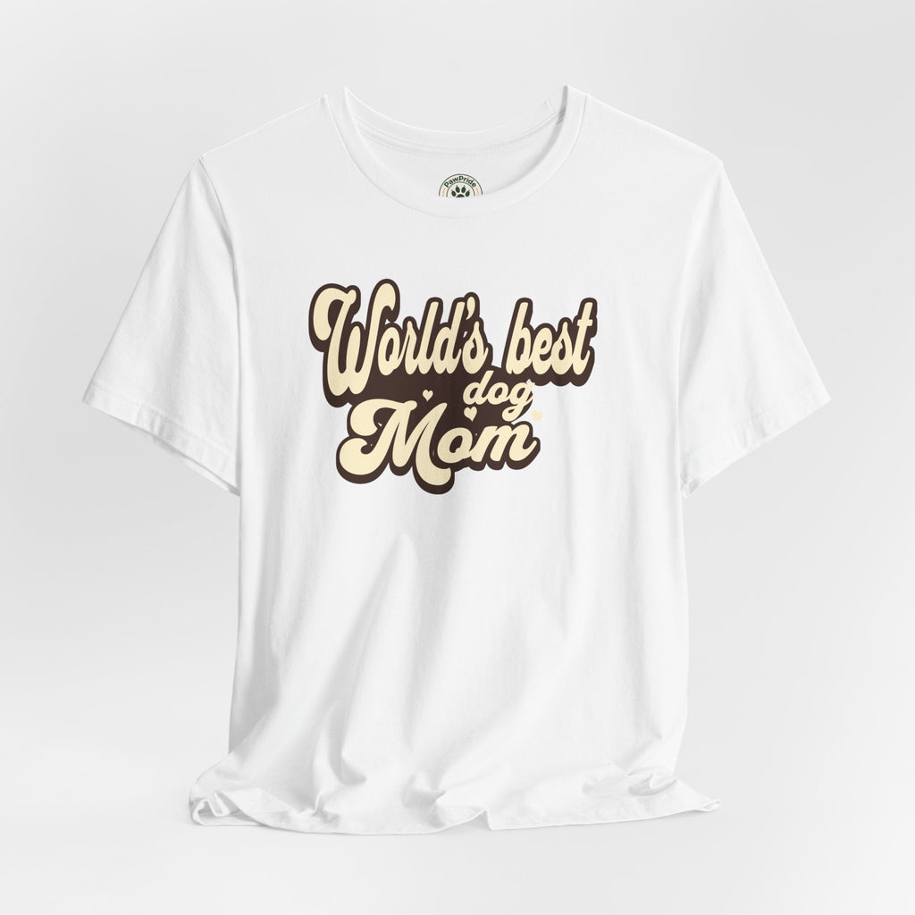 World's Best Dog Mom T-Shirt — Retro Script Pet Mom Tee