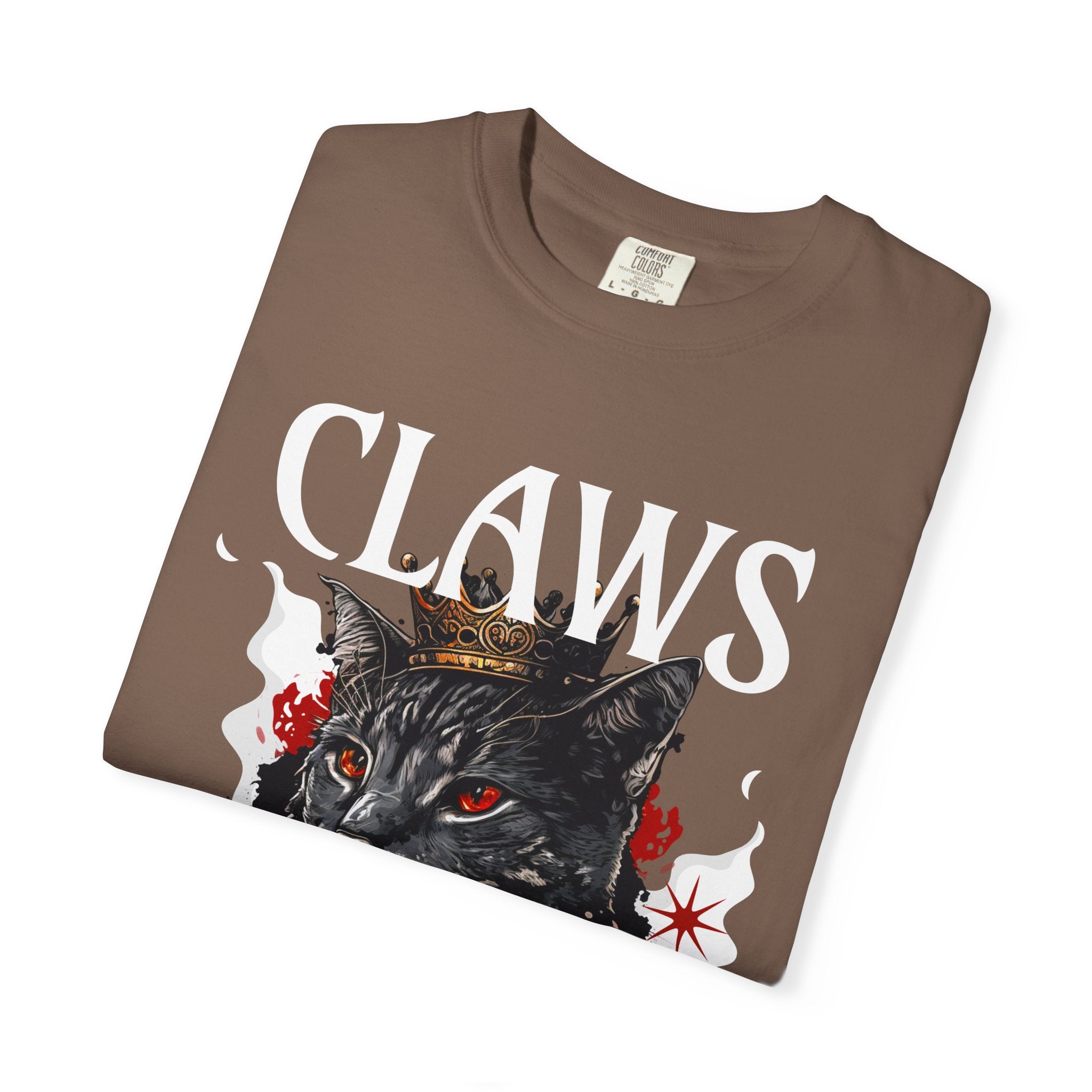 Claws Black Cat Graphic T-Shirt — Gothic Vintage Cat Tee