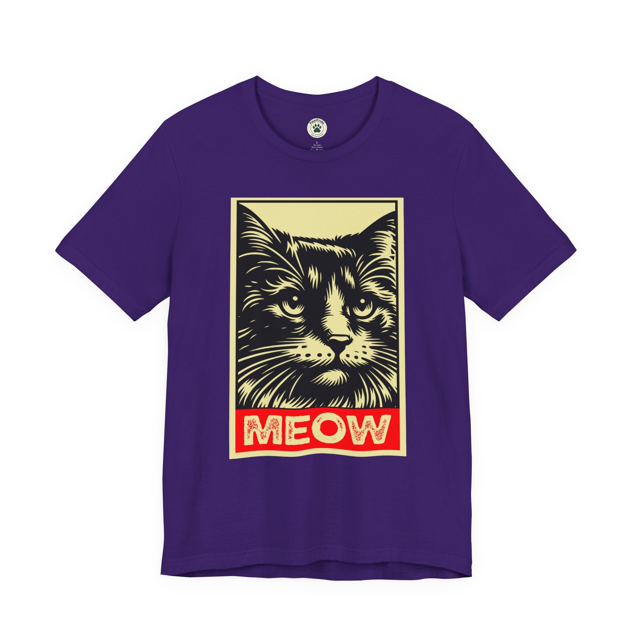 Meow Cat Portrait Tee — Graphic Cat Shirt