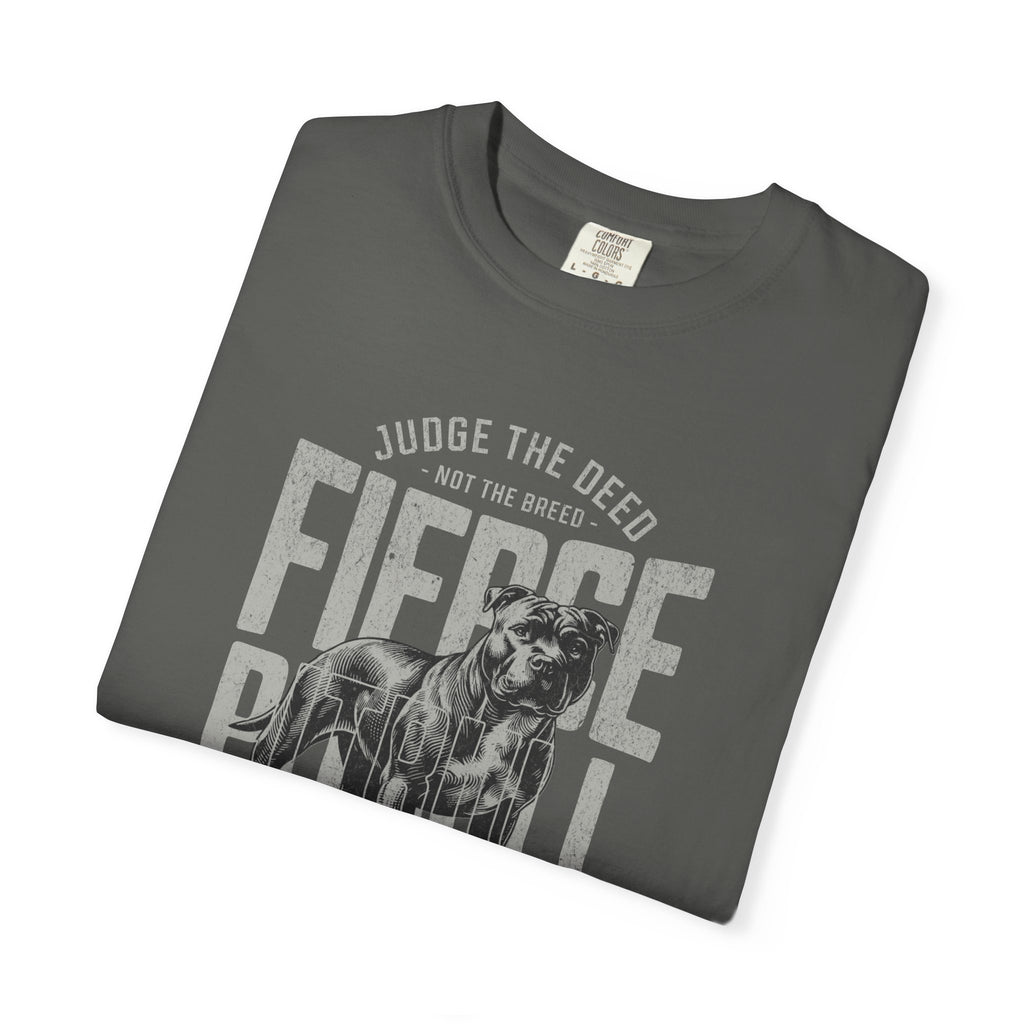 Fierce Pitbull Heart T-Shirt — "Judge the Deed Not the Breed" Pitbull Lover Tee