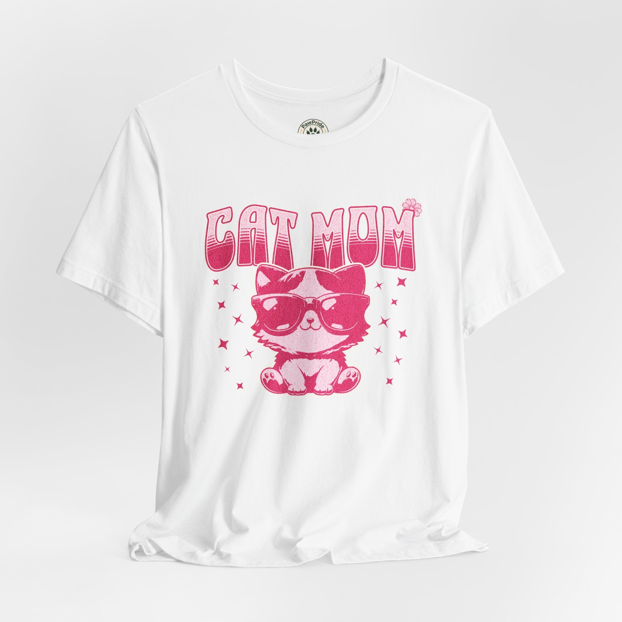 Cat Mom T-Shirt — Pink Cute Cat Graphic Tee
