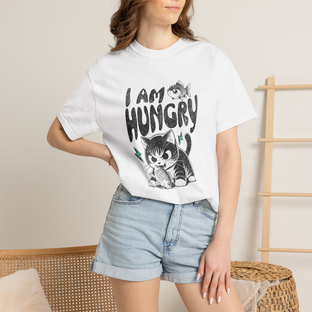 I Am Hungry Cat T-Shirt — Cute Kitten Graphic Tee