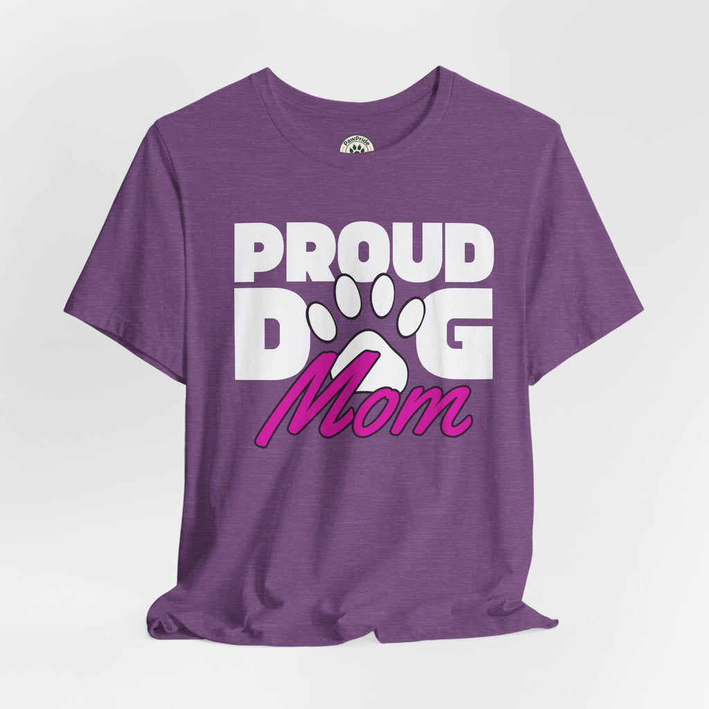 Proud Dog Mom T-Shirt – Paw Print Graphic Tee for Dog Lovers