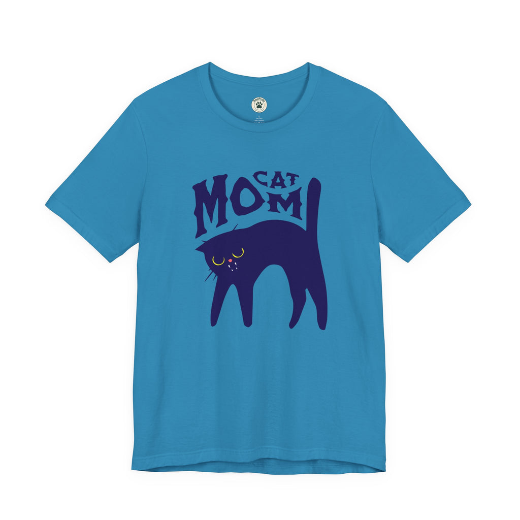 Cat Mom Graphic Tee — Cute Black Cat Illustration