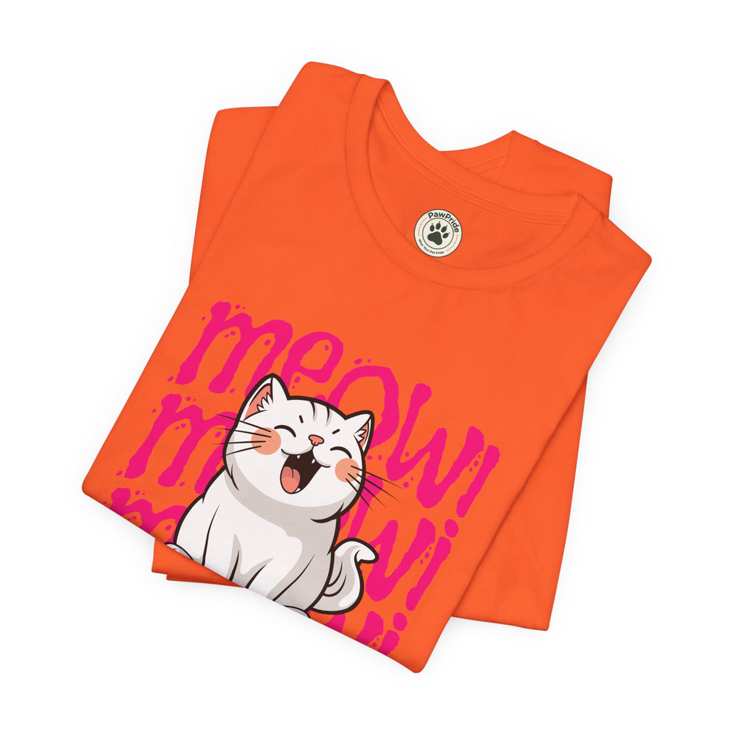 Meow Cat Graphic Tee — Cute Kawaii Cat "MEOW!" Shirt