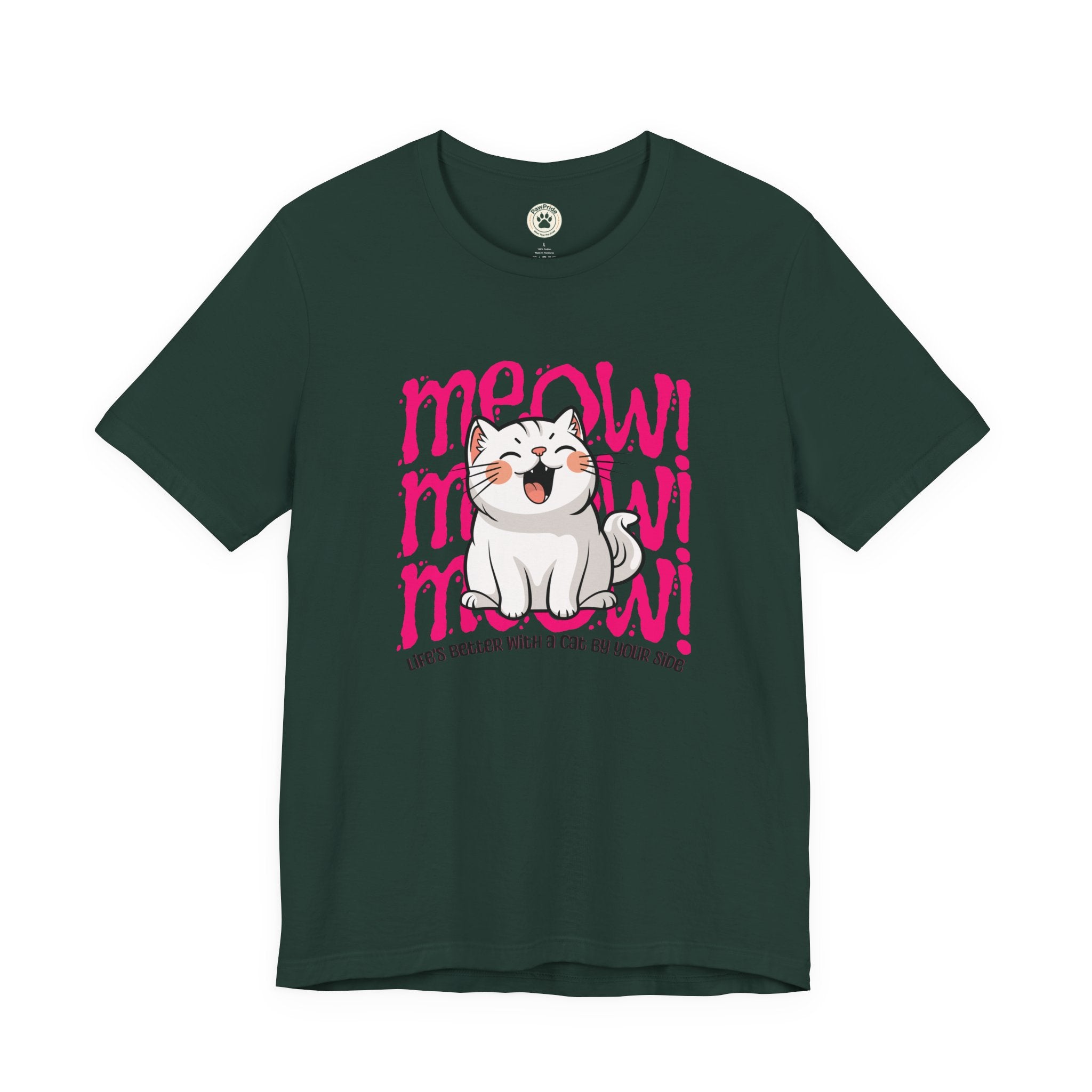 Meow Cat Graphic Tee — Cute Kawaii Cat "MEOW!" Shirt