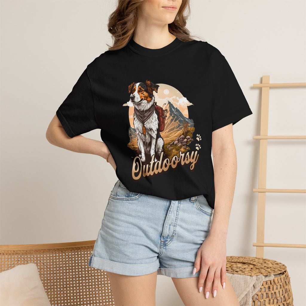 Outdoory Dog T-Shirt — Adventure Mountain Pup Graphic Tee