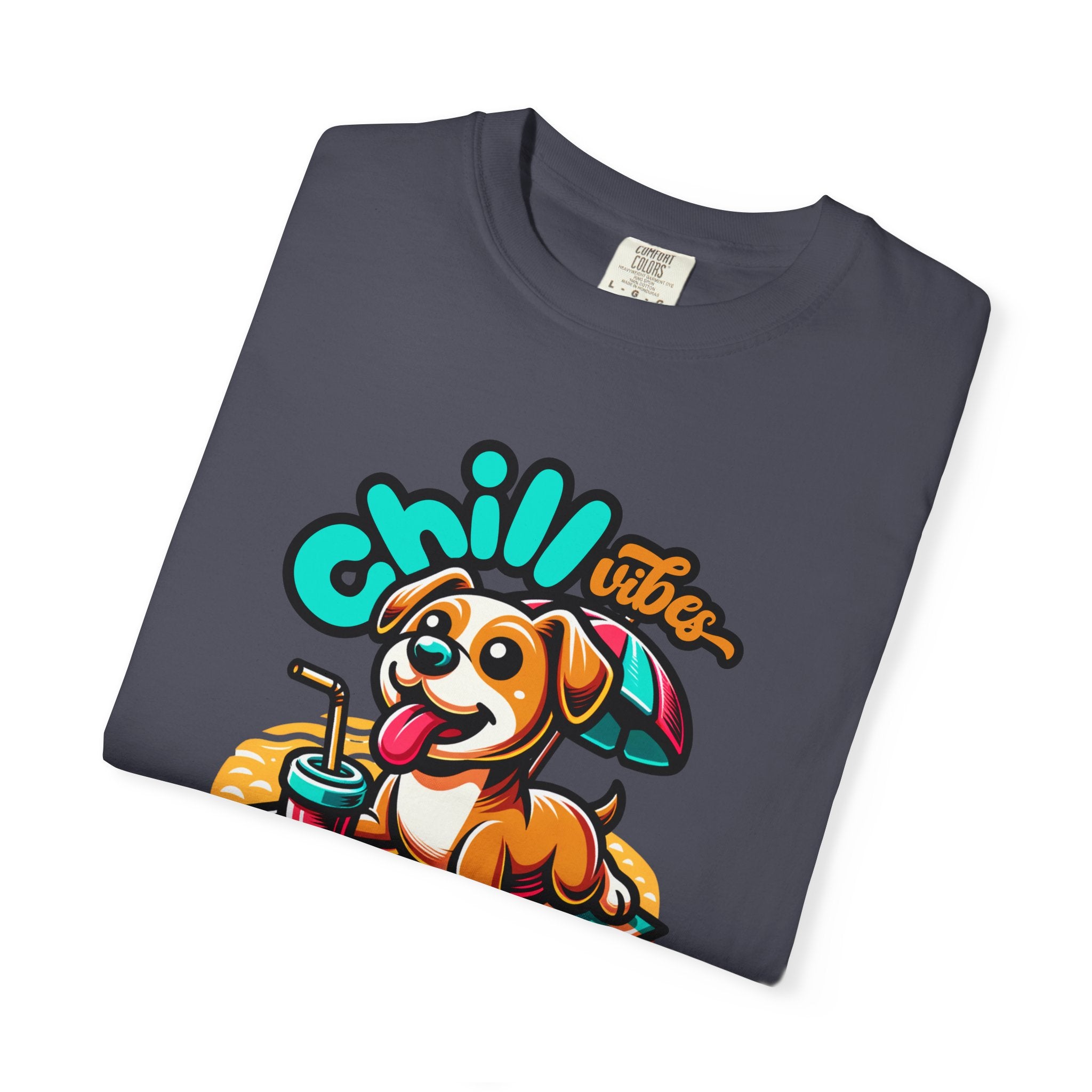 Beachside Chill Dog T-Shirt — Retro Summer Graphic Tee