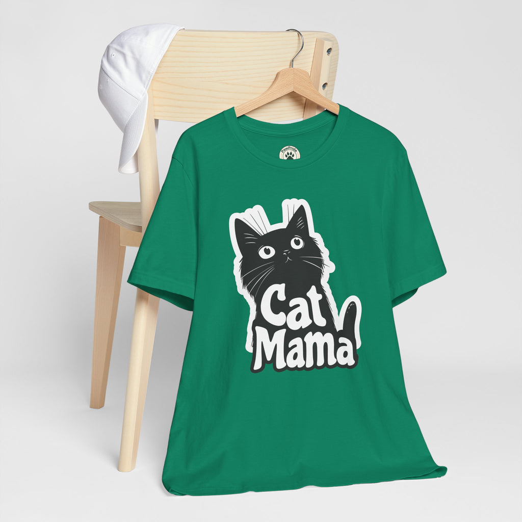 Cat Mama T-Shirt – Cute Black Cat Graphic Tee for Cat Lovers