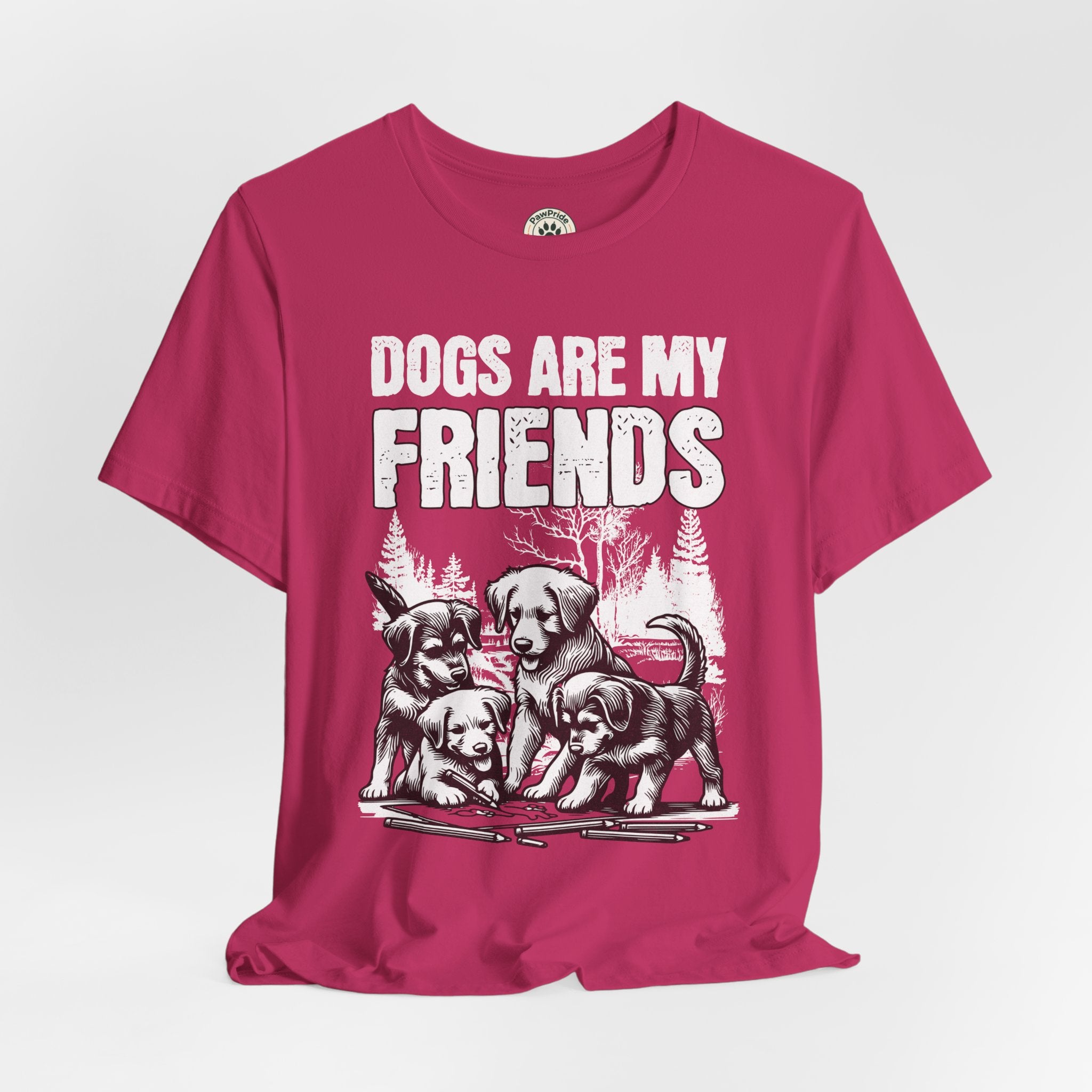Dogs Are My Friends T-Shirt — Cute Puppy Graphic Tee for Dog Lovers