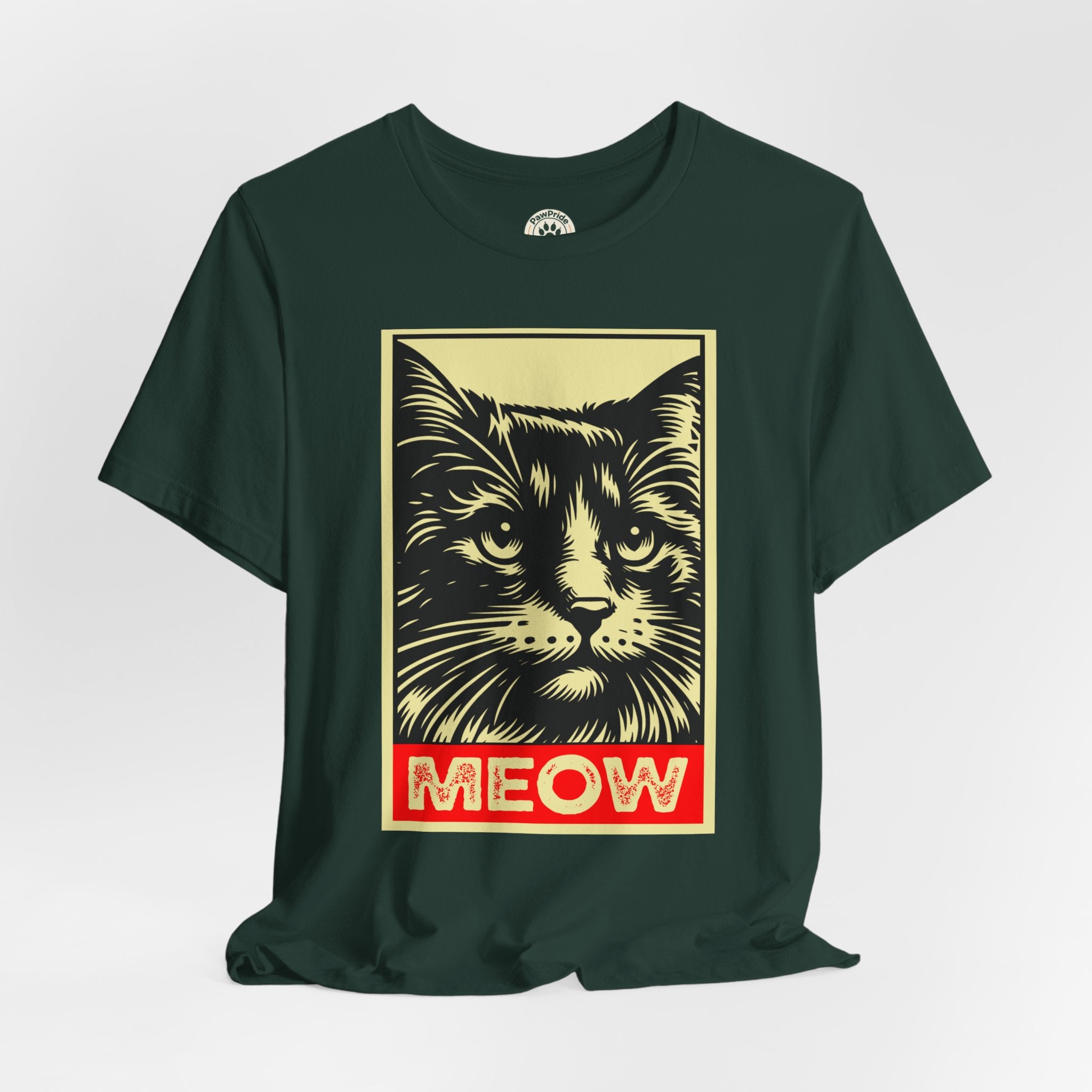 Meow Cat Portrait Tee — Graphic Cat Shirt