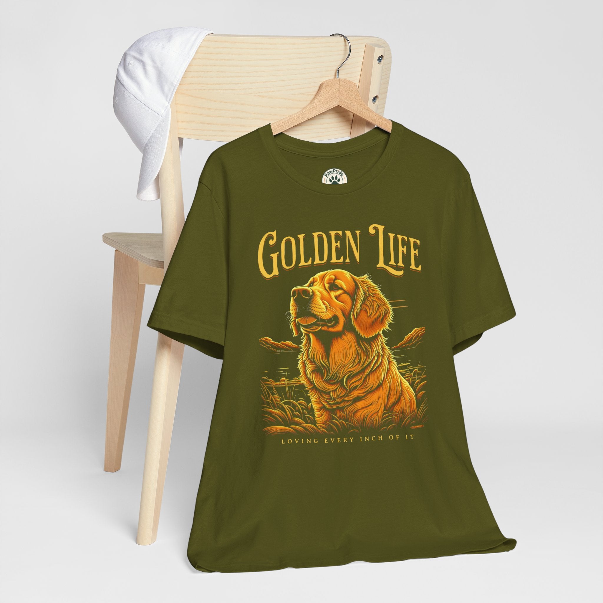 Golden Life Golden Retriever T-Shirt — "Golden Life" Graphic Tee for Dog Lovers