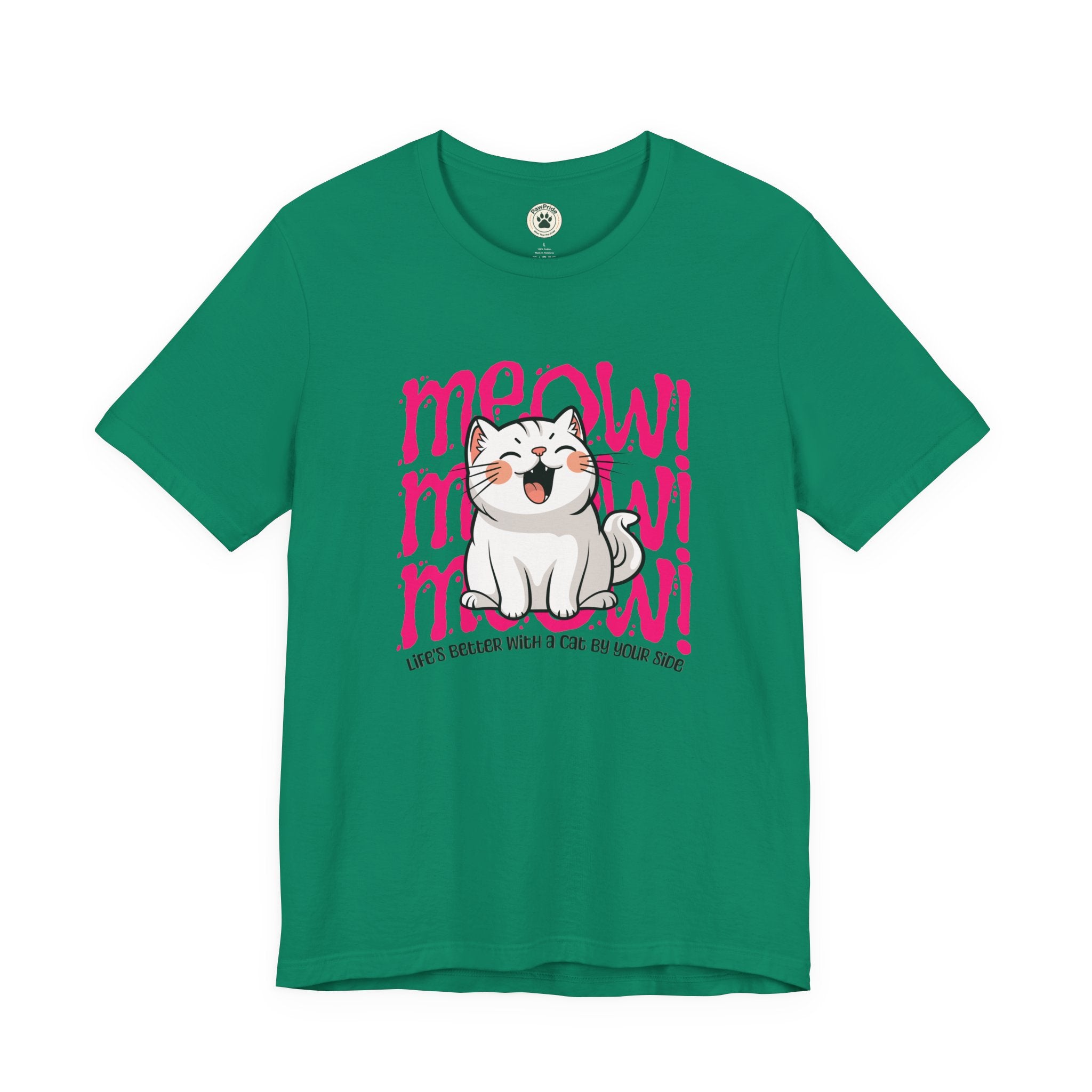Meow Cat Graphic Tee — Cute Kawaii Cat "MEOW!" Shirt