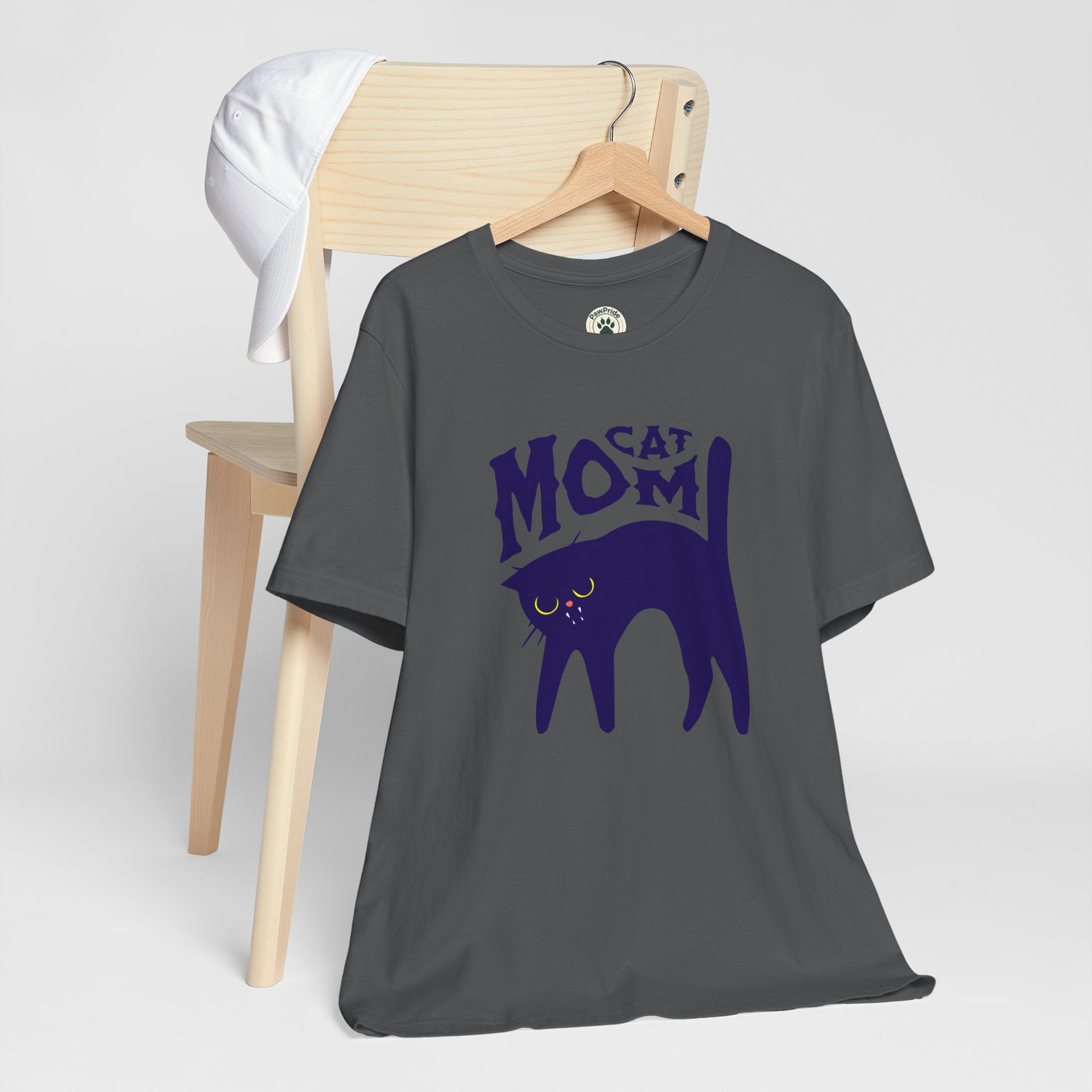 Cat Mom Graphic Tee — Cute Black Cat Illustration