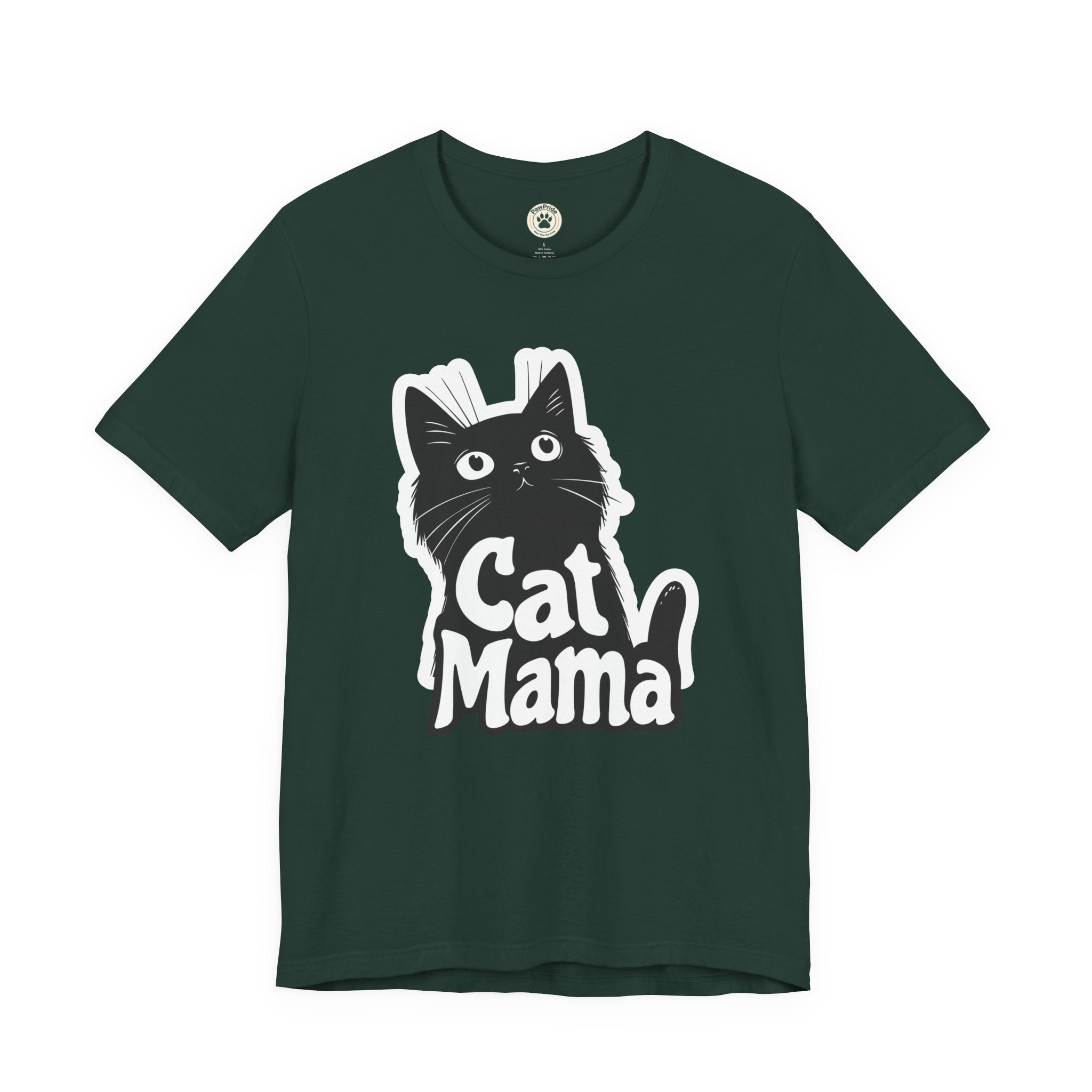 Cat Mama T-Shirt – Cute Black Cat Graphic Tee for Cat Lovers