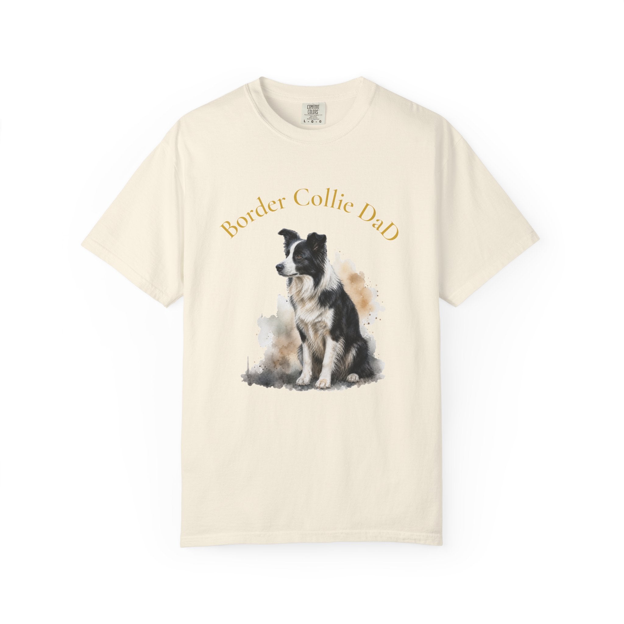 Border Collie Dad T-Shirt — Watercolor Dog Dad Tee