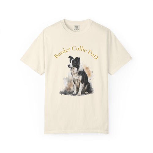 Border Collie Dad T-Shirt — Watercolor Dog Dad Tee
