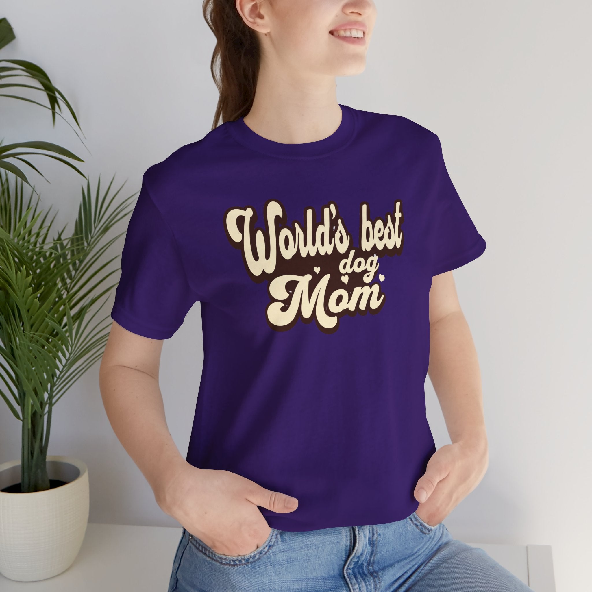 World's Best Dog Mom T-Shirt — Retro Script Pet Mom Tee