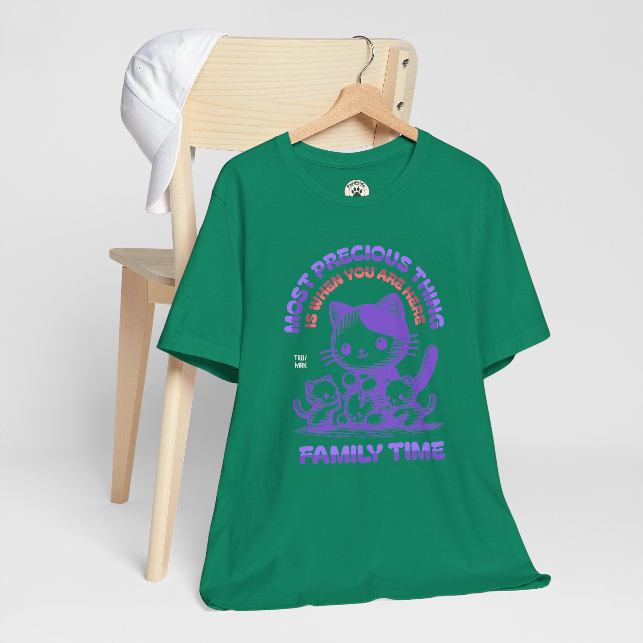 Family Time Cat Tee — "Most Precious Thing Is When You Are Here" Cute Cat Family T-Shirt
