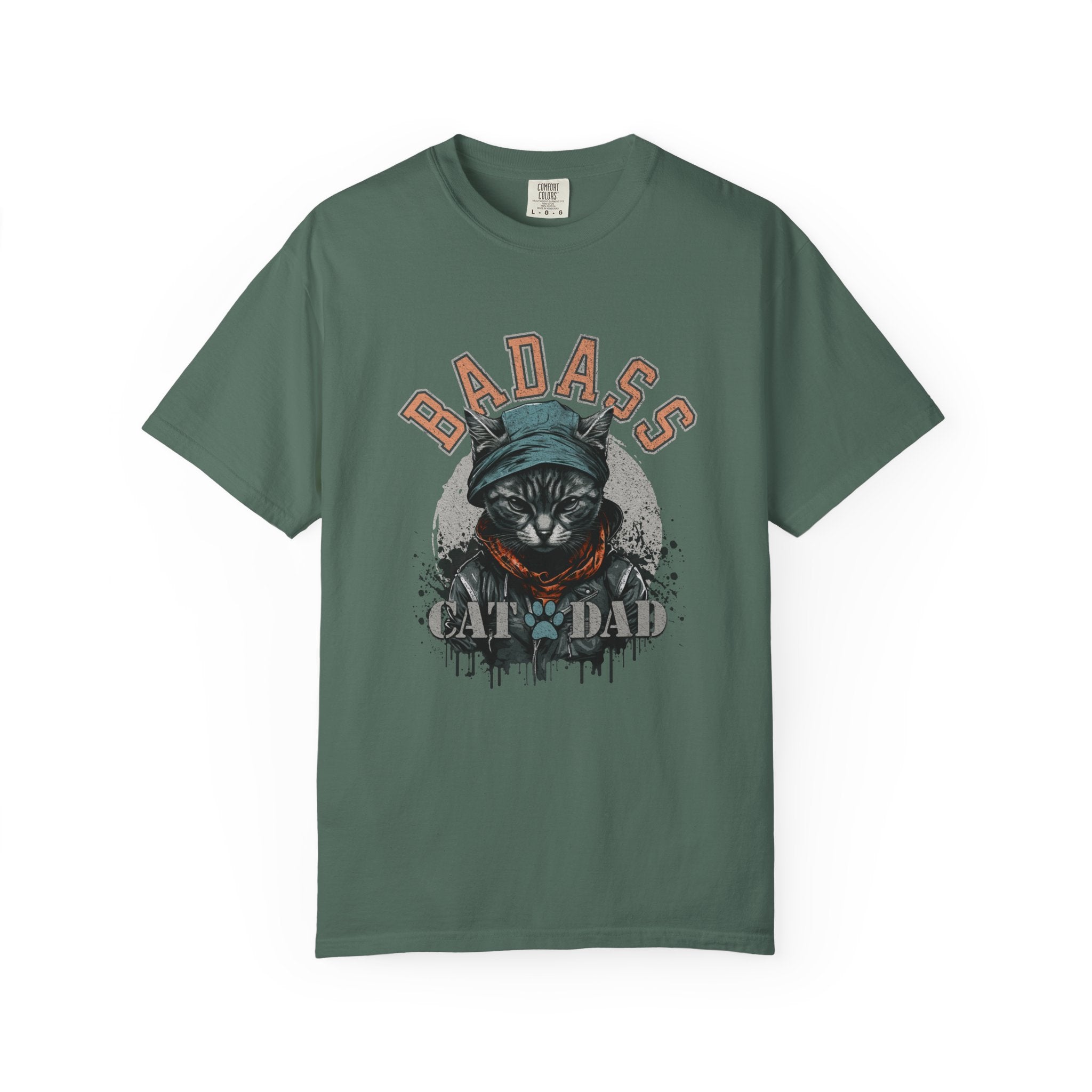 Badass Cat Dad T-Shirt — Graphic Cool Cat Father Tee