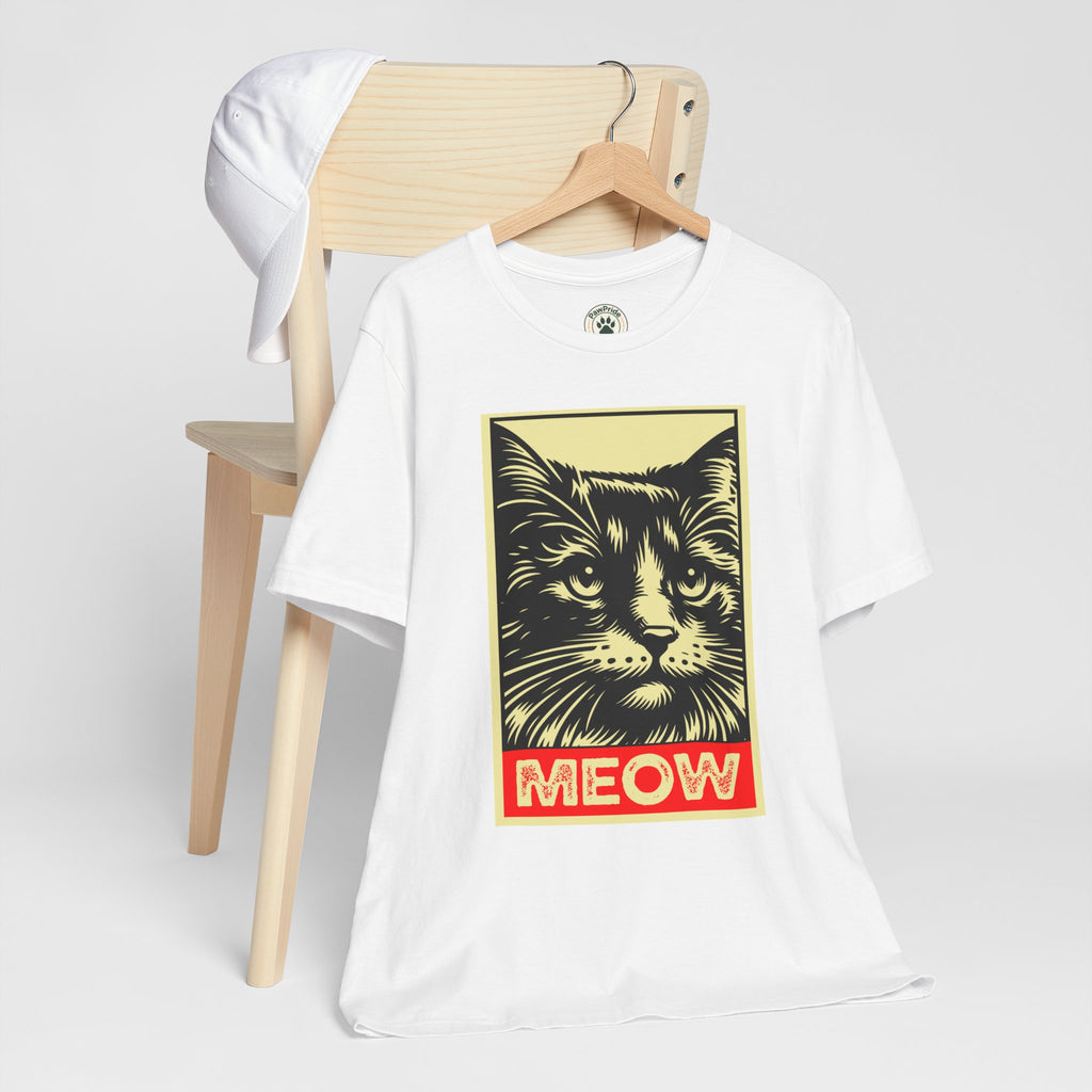 Meow Cat Portrait Tee — Graphic Cat Shirt