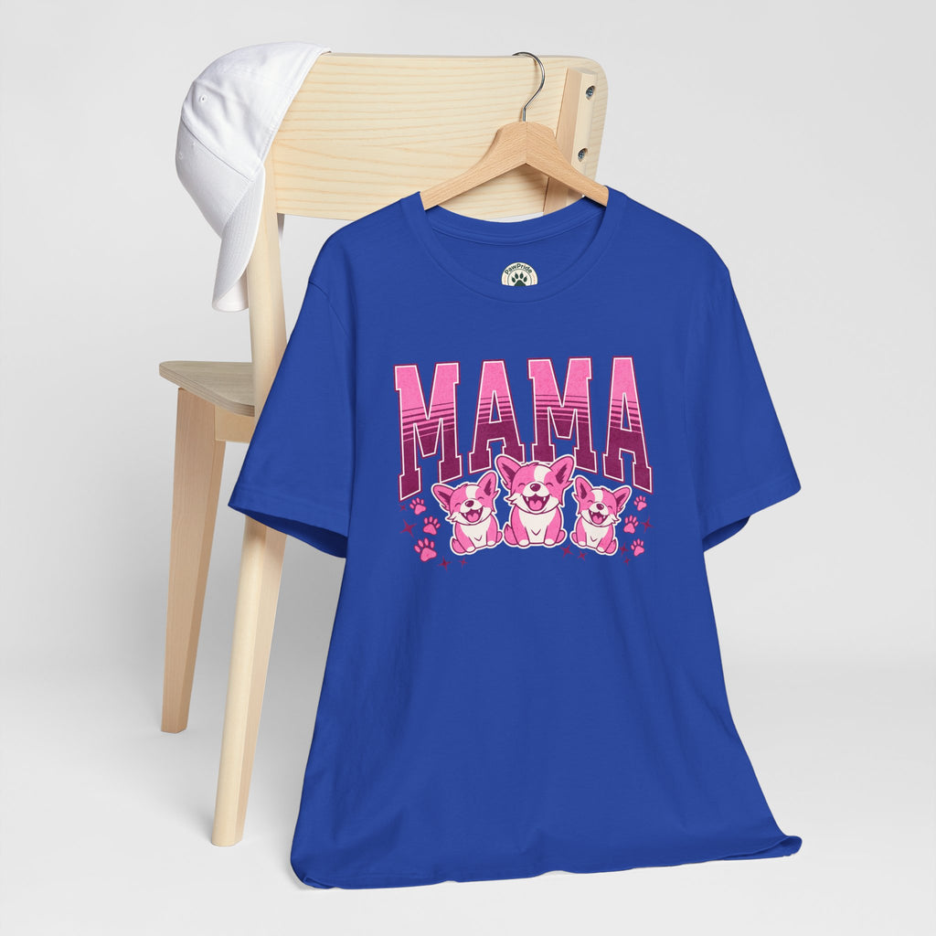 Mama Tee — Pink Corgi Mom Graphic T-Shirt