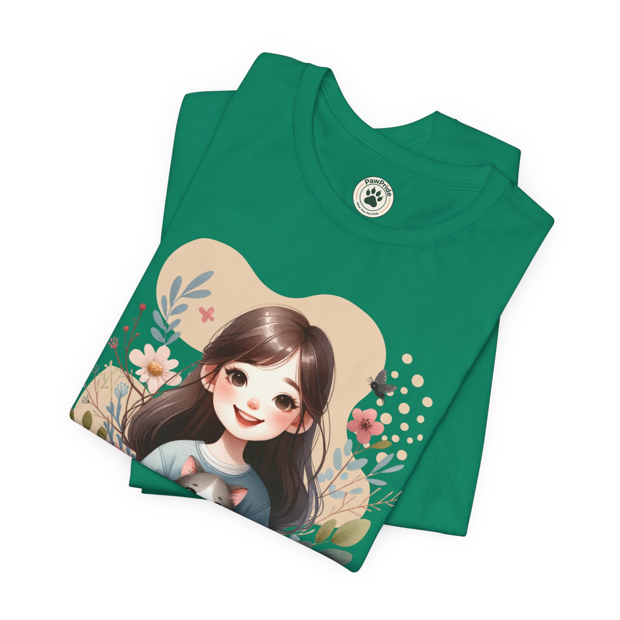 Cat Mom T-Shirt — Cute Floral Illustration Tee for Women Cat Lovers