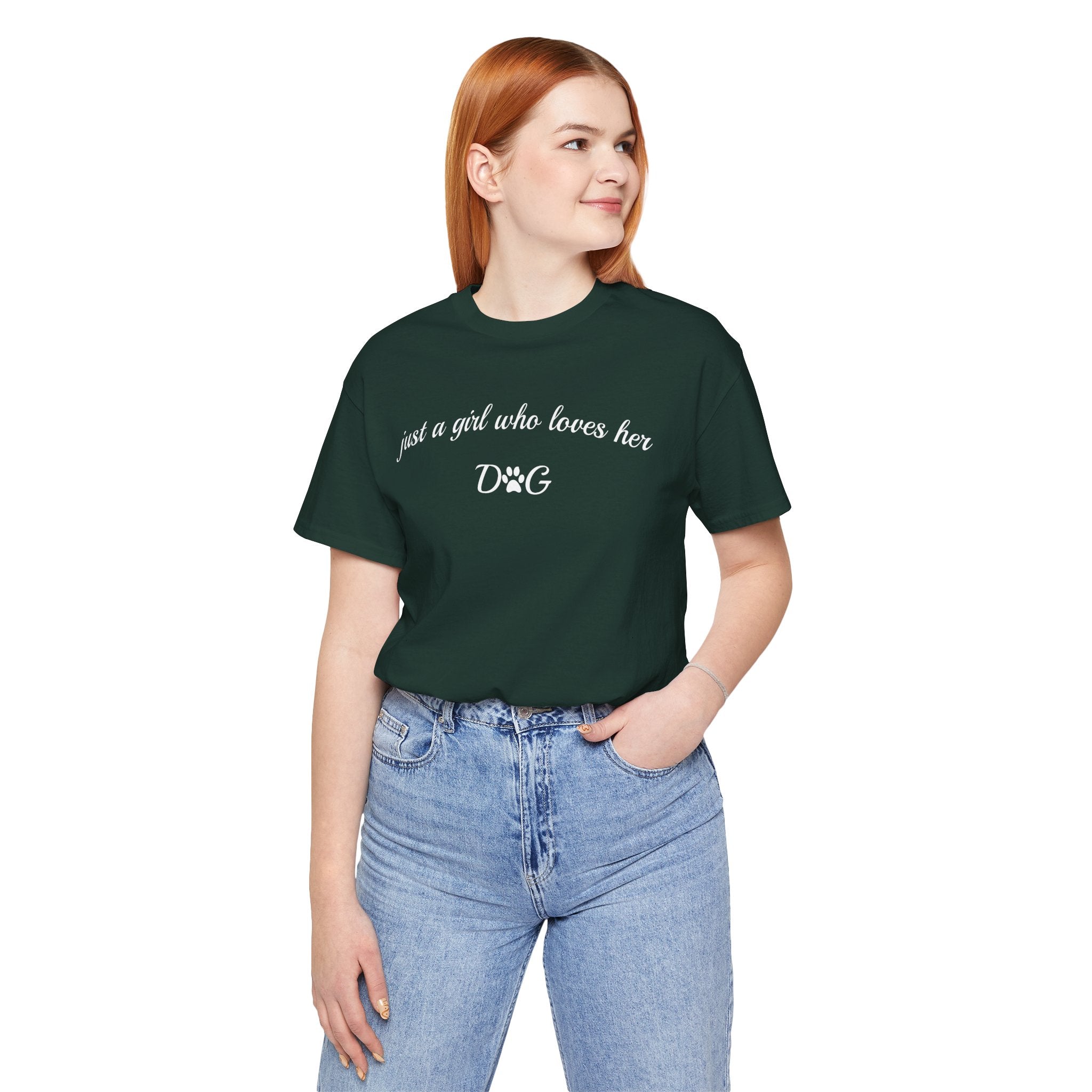 Just a Girl Who Loves Her Dog T-Shirt — Cute Dog Lover Tee