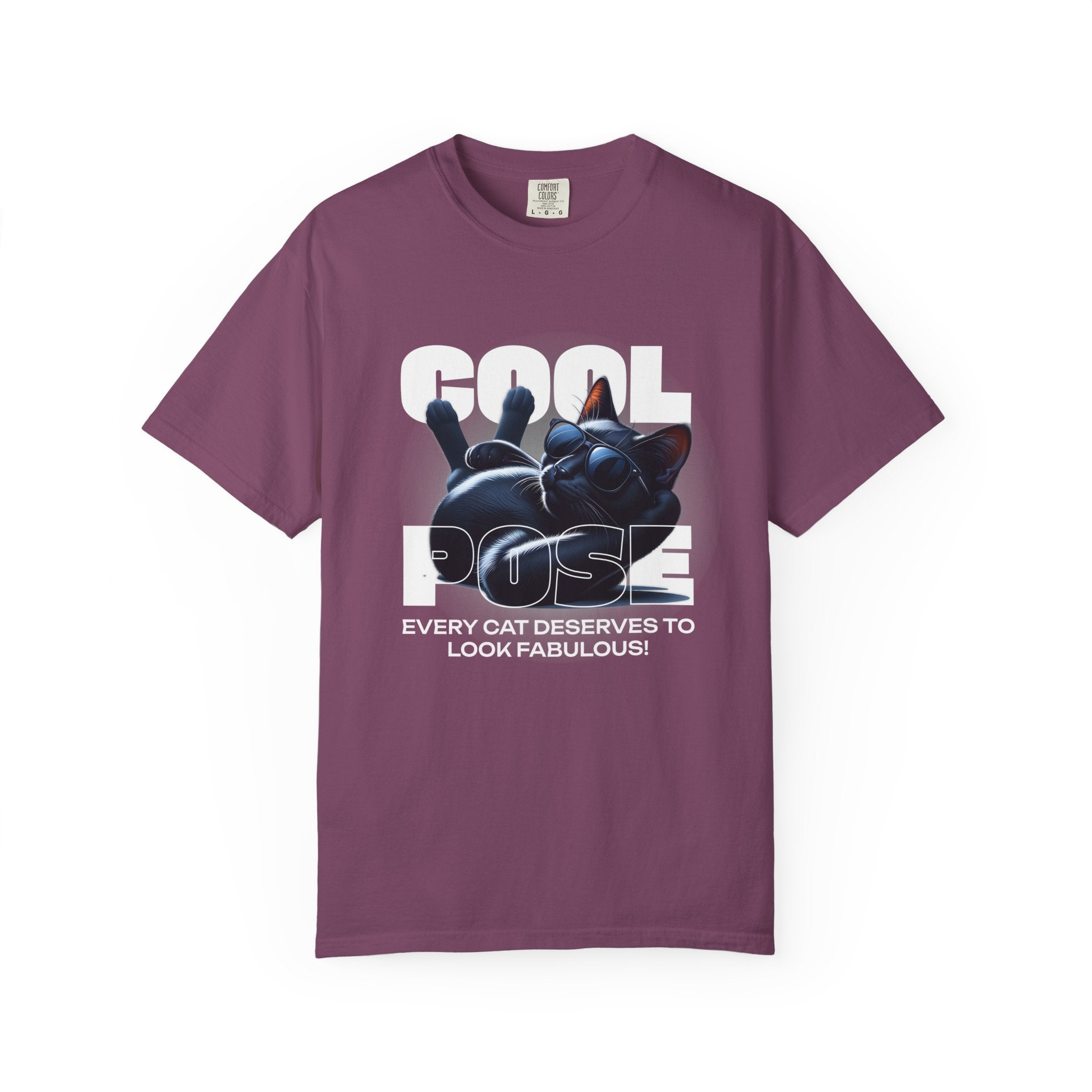 Cool Pose Cat T-Shirt — "Every Cat Deserves to Look Fabulous" Graphic Tee