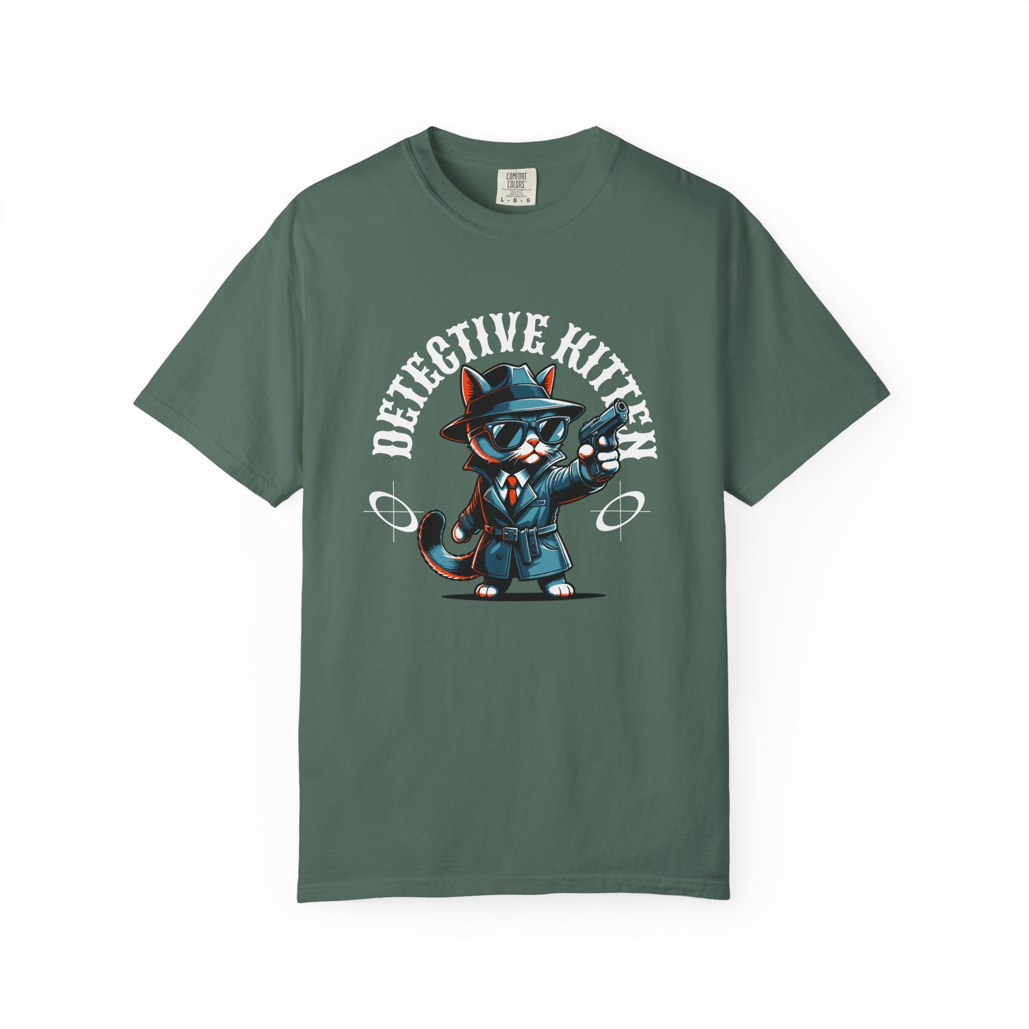 Detective Kitten T-Shirt — Cute Noir Cat Graphic Tee