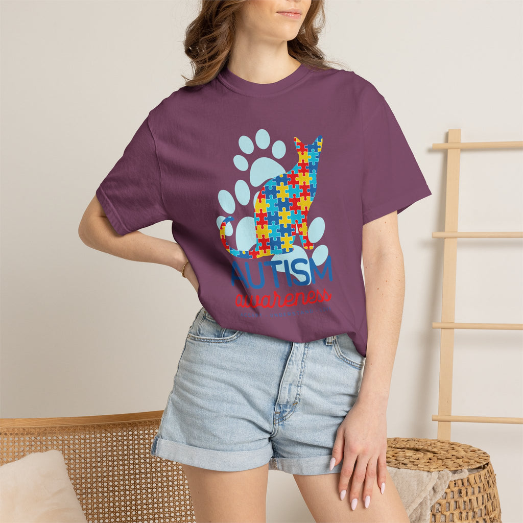 Autism Awareness Puzzle Cat T-Shirt — Support & Awareness Tee