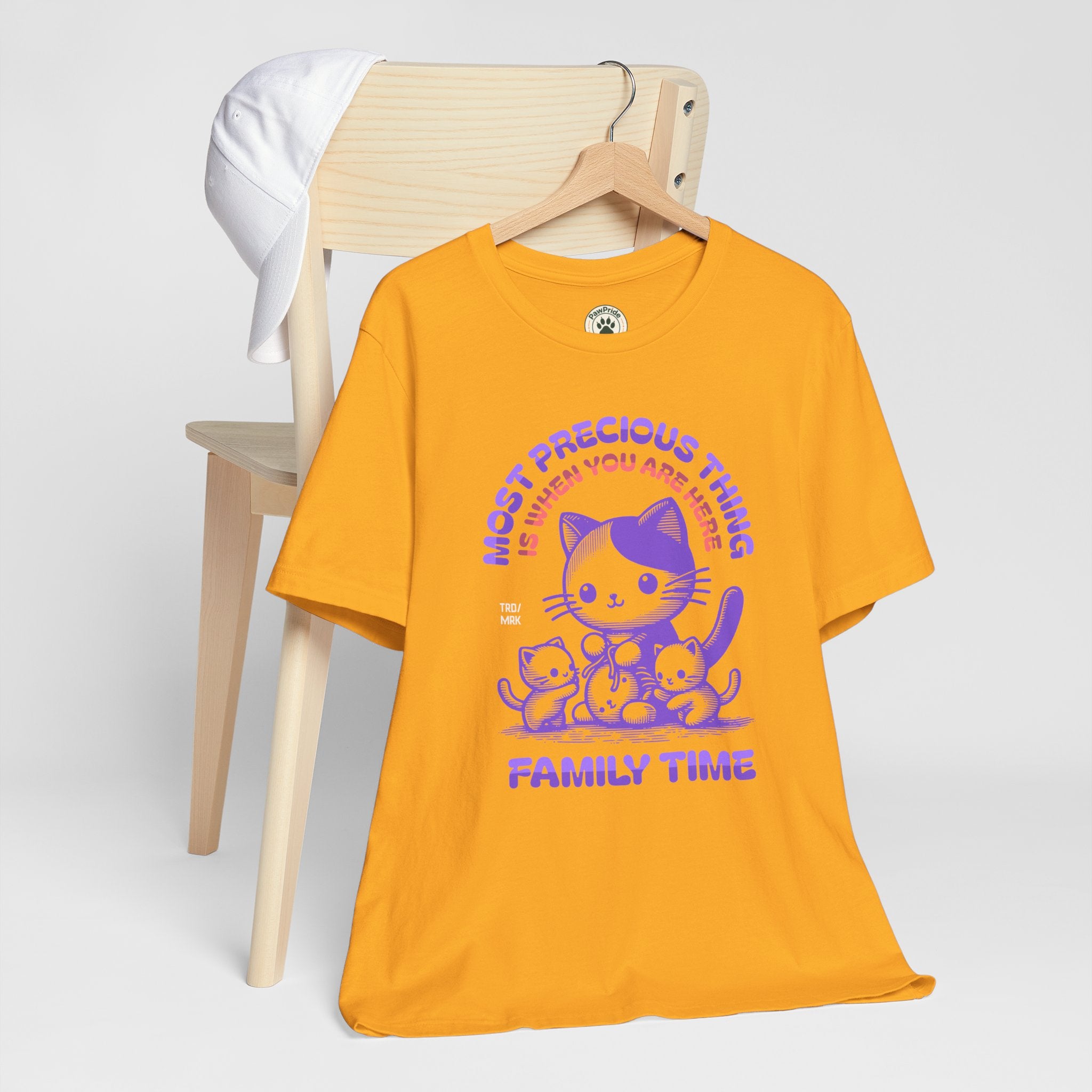 Family Time Cat Tee — "Most Precious Thing Is When You Are Here" Cute Cat Family T-Shirt