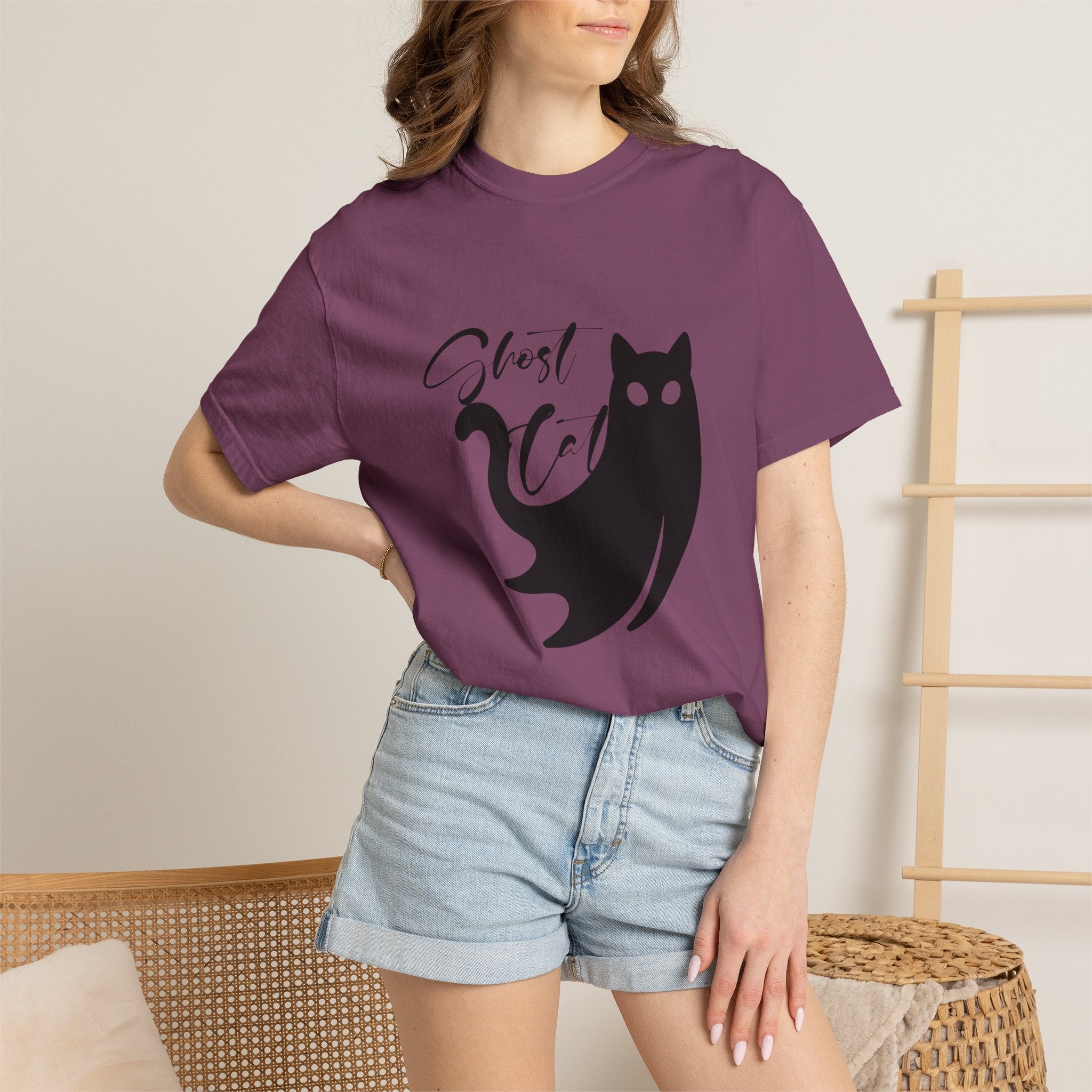 Ghost Cat T-Shirt — Cute Spooky Cat Graphic Tee