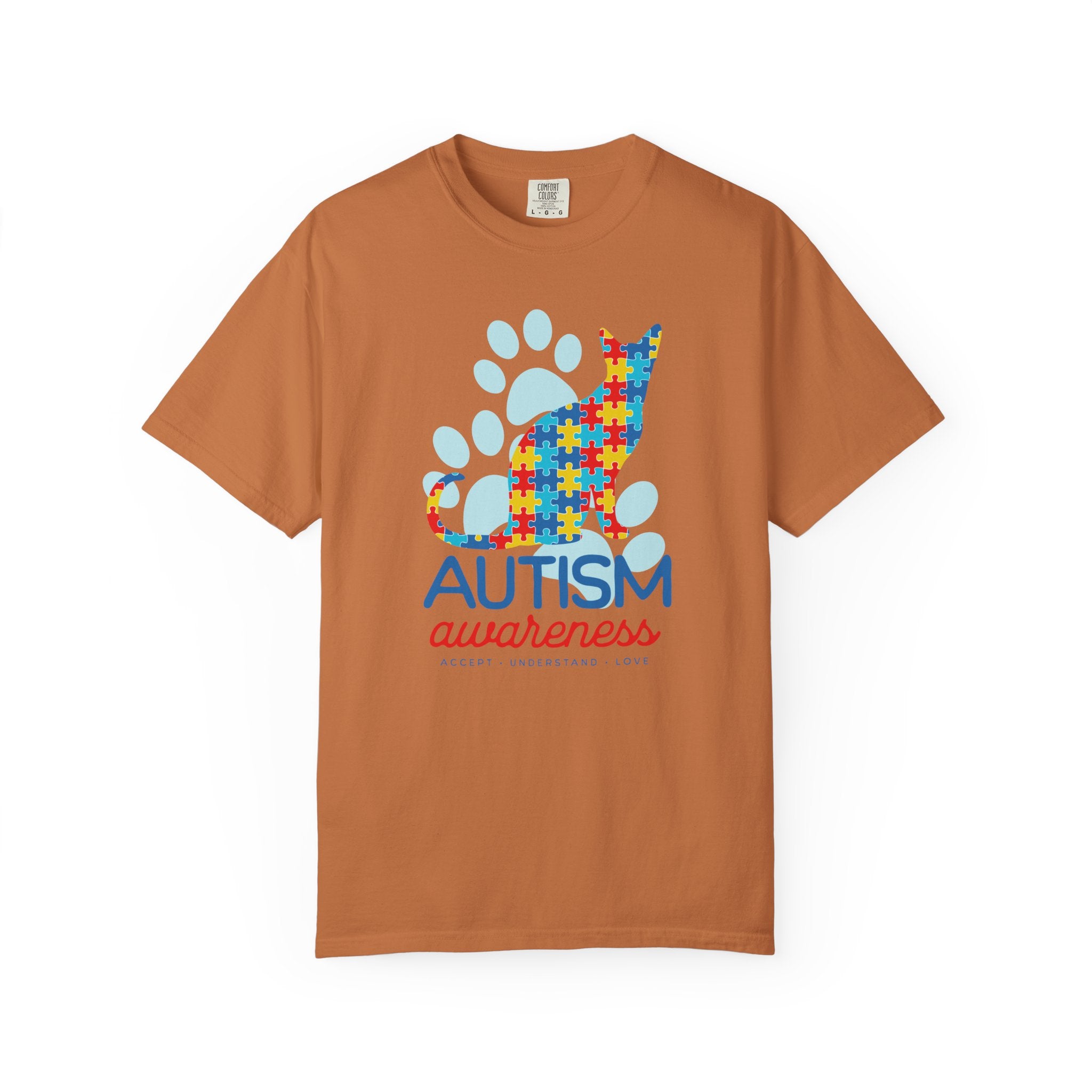 Autism Awareness Puzzle Cat T-Shirt — Support & Awareness Tee