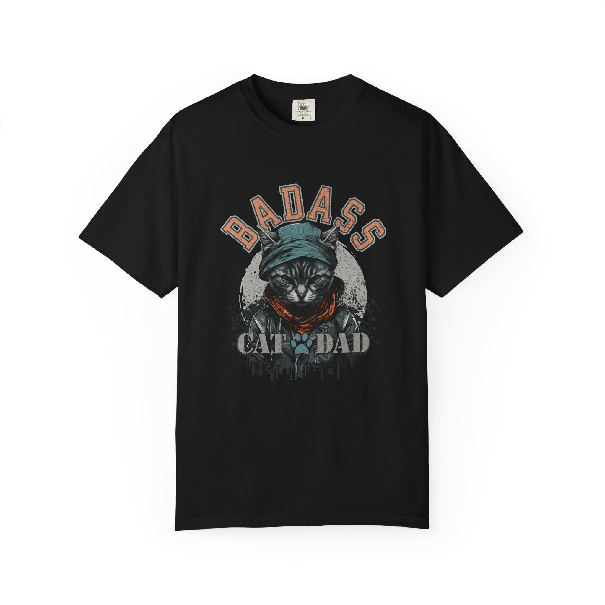 Badass Cat Dad T-Shirt — Graphic Cool Cat Father Tee