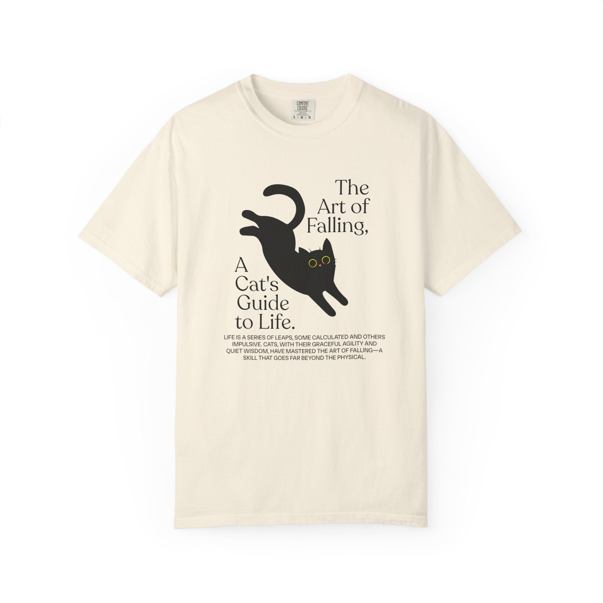 Cat "The Art of Falling" Graphic T-Shirt — A Cat’s Guide to Life