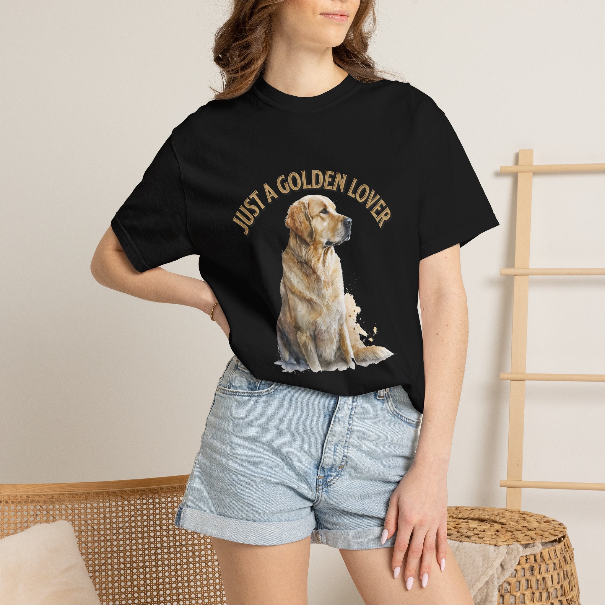 Just a Golden Lover T‑Shirt – Golden Retriever Dog Tee