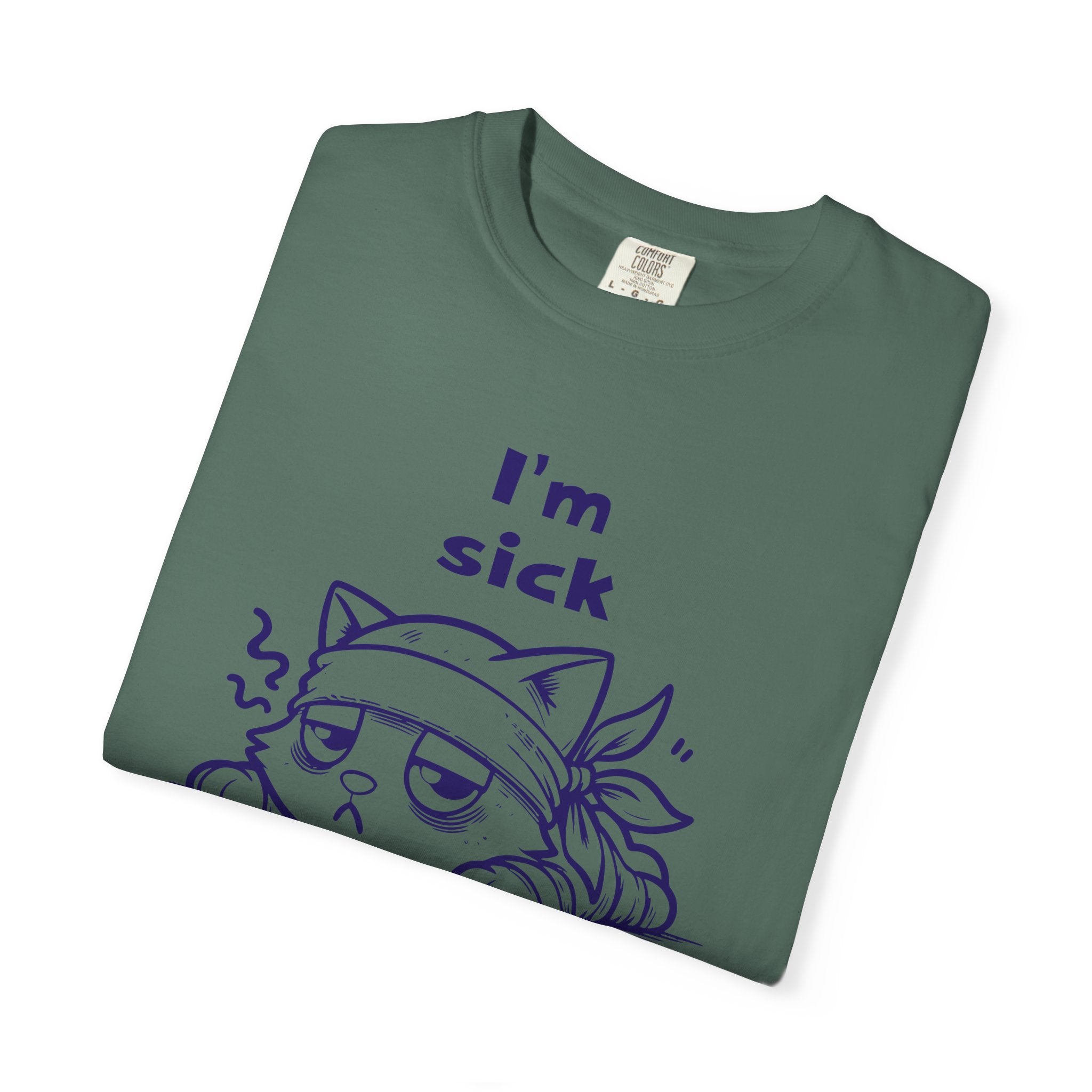 T-Shirt — “I’m Sick of People” Cute Grumpy Cat Graphic Tee