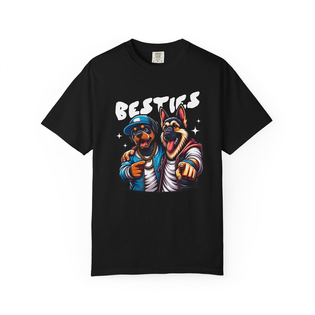 Dog Duo Graphic T‑Shirt — Cool Rottweiler & German Shepherd Street Art Tee