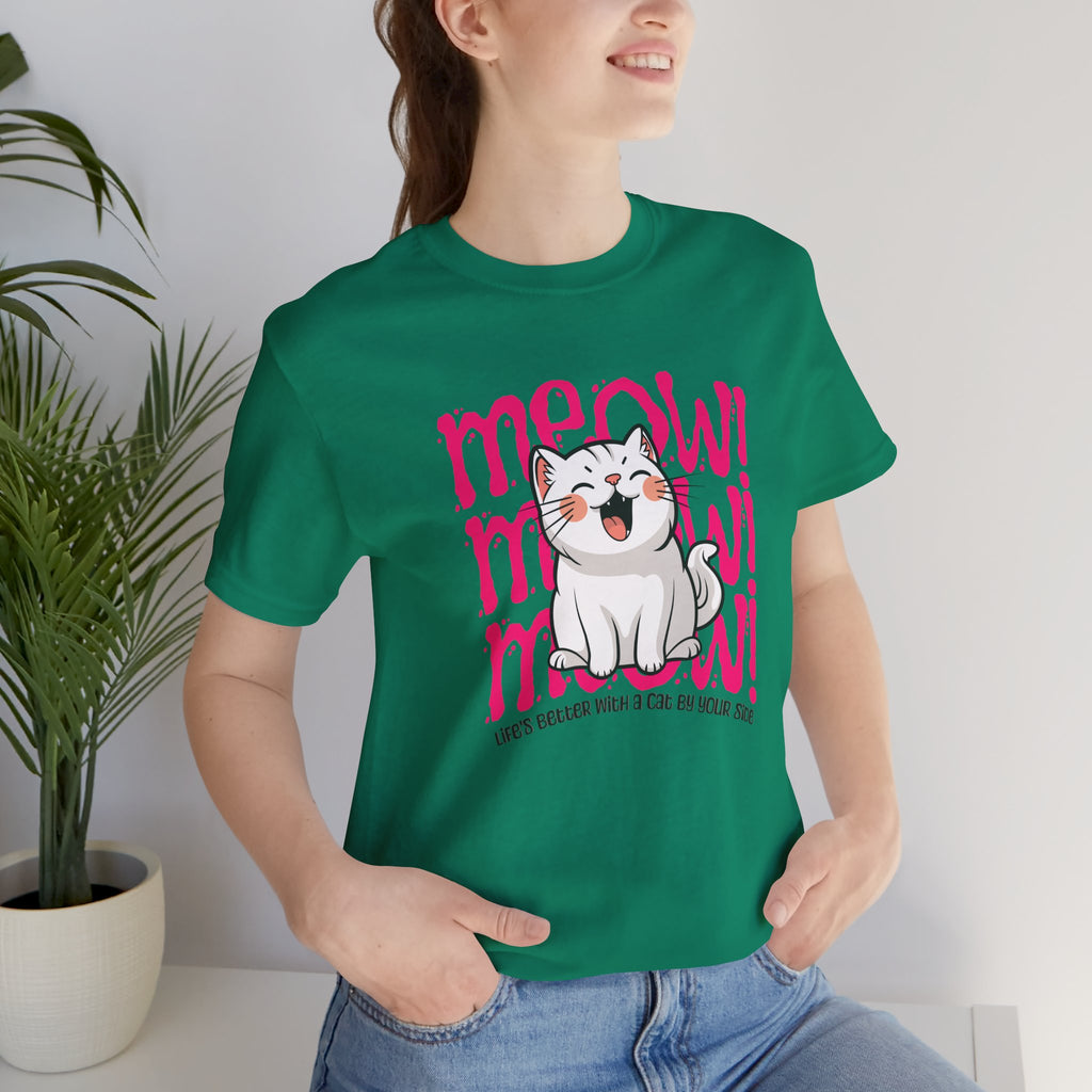Meow Cat Graphic Tee — Cute Kawaii Cat "MEOW!" Shirt