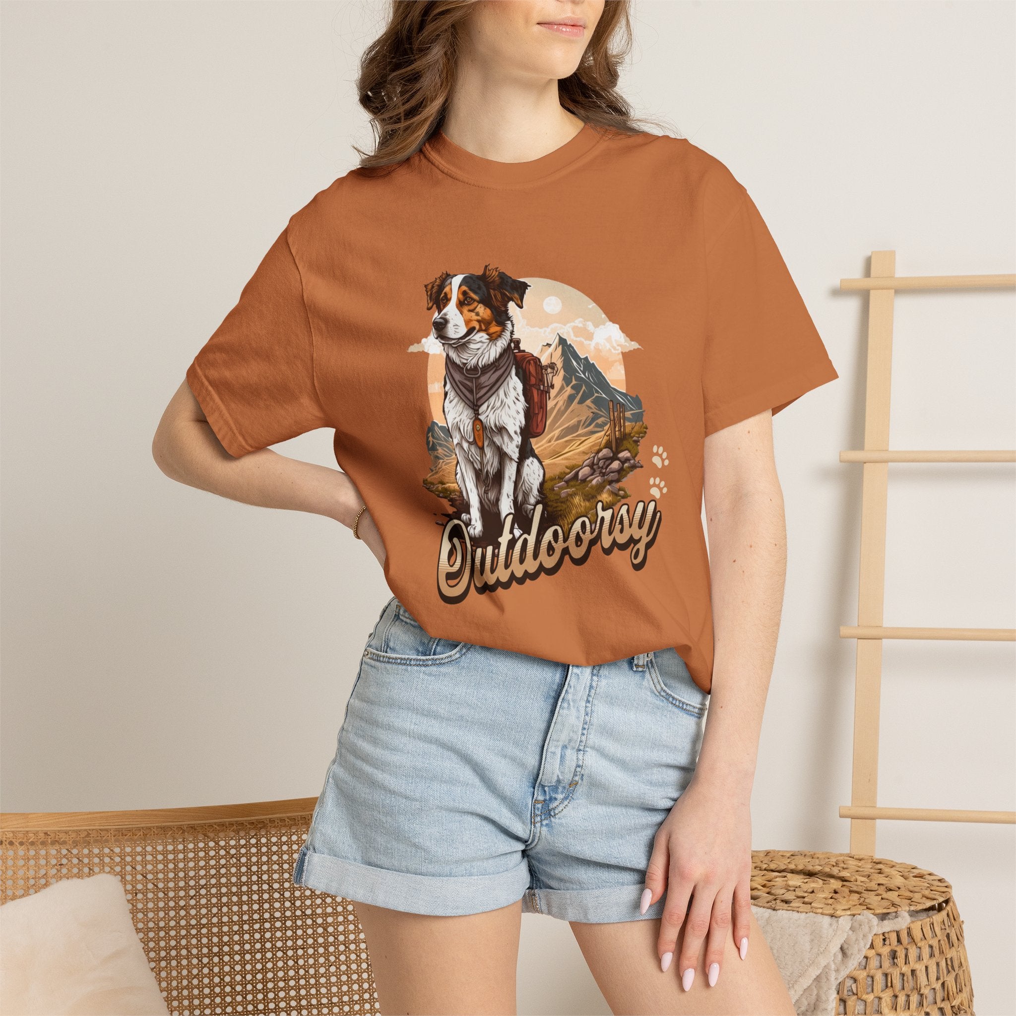 Outdoory Dog T-Shirt — Adventure Mountain Pup Graphic Tee