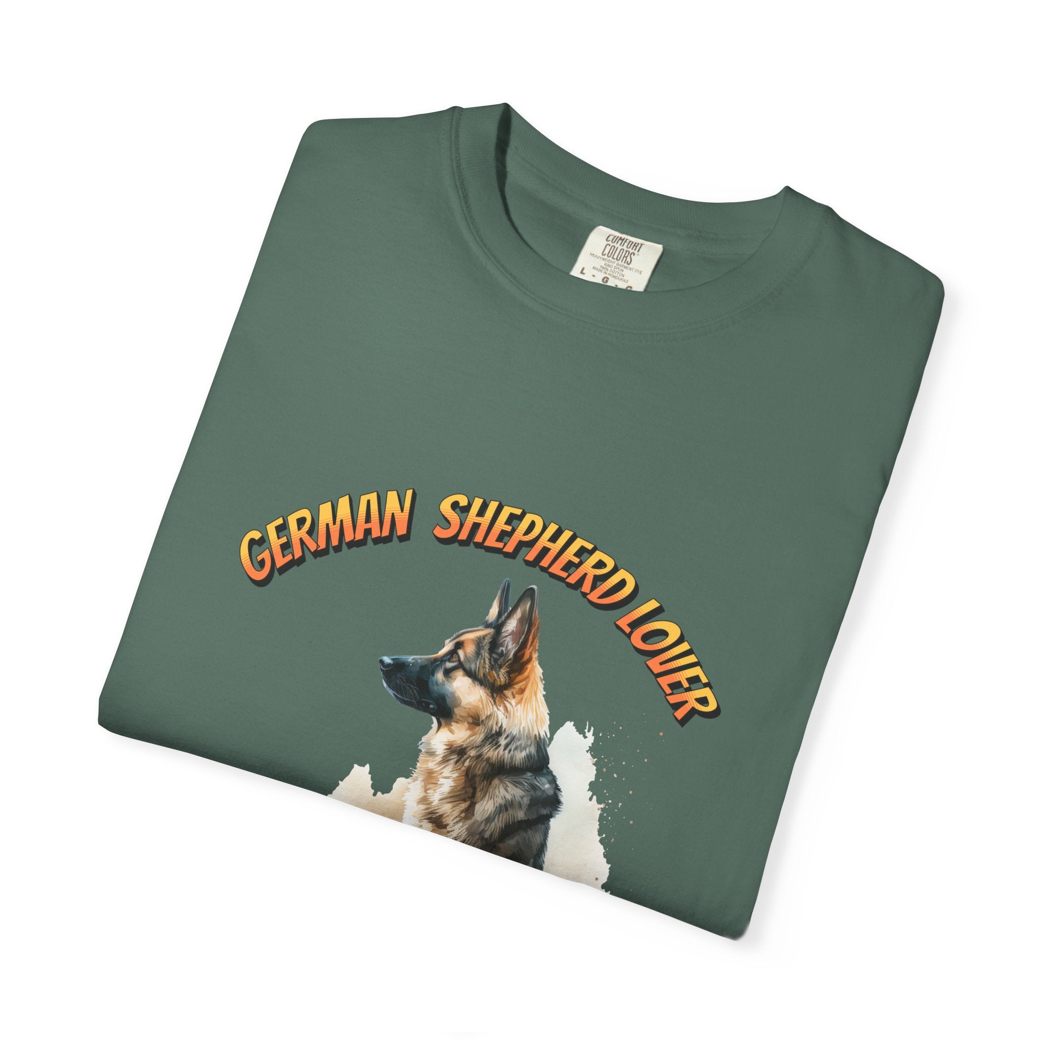 German Shepherd Lover T-Shirt — Retro Script Dog Portrait Tee