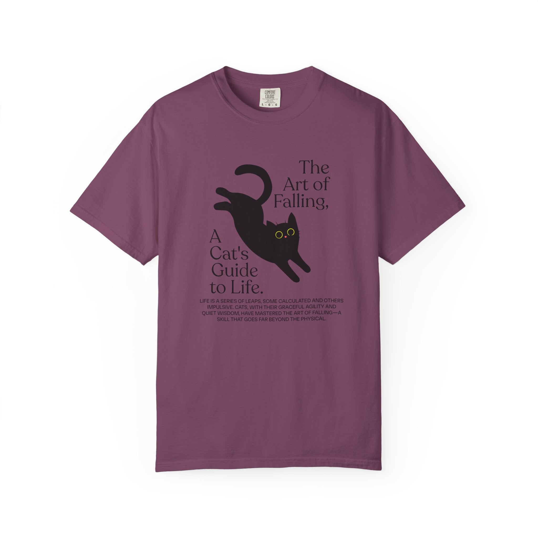 Cat "The Art of Falling" Graphic T-Shirt — A Cat’s Guide to Life